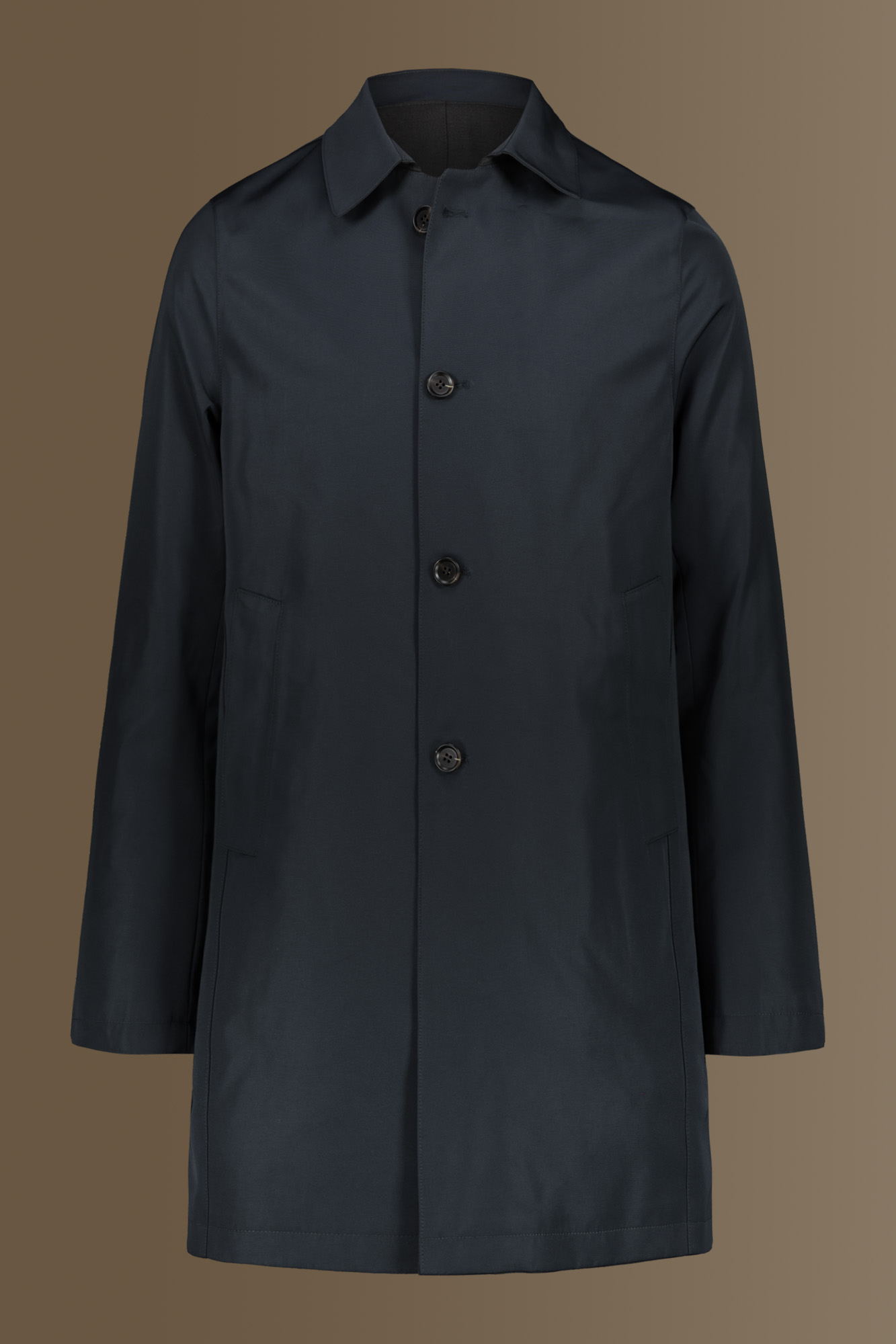 Coated wool blend double face raincoat image number null