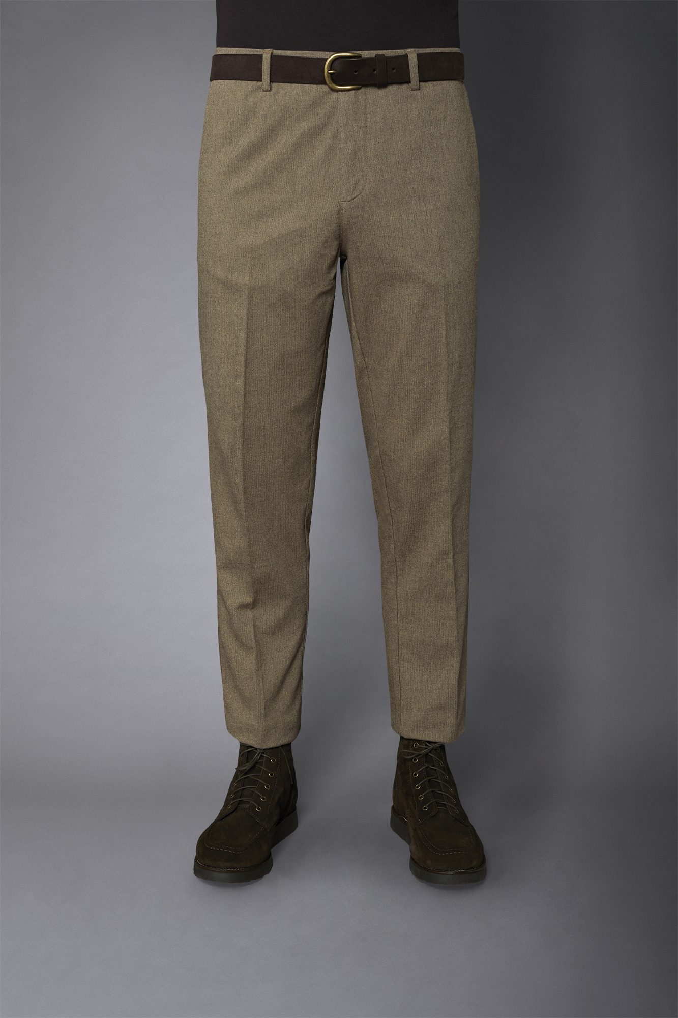 Pantalone chino uomo tessuto in cotone mano lana spinato regular fit image number null