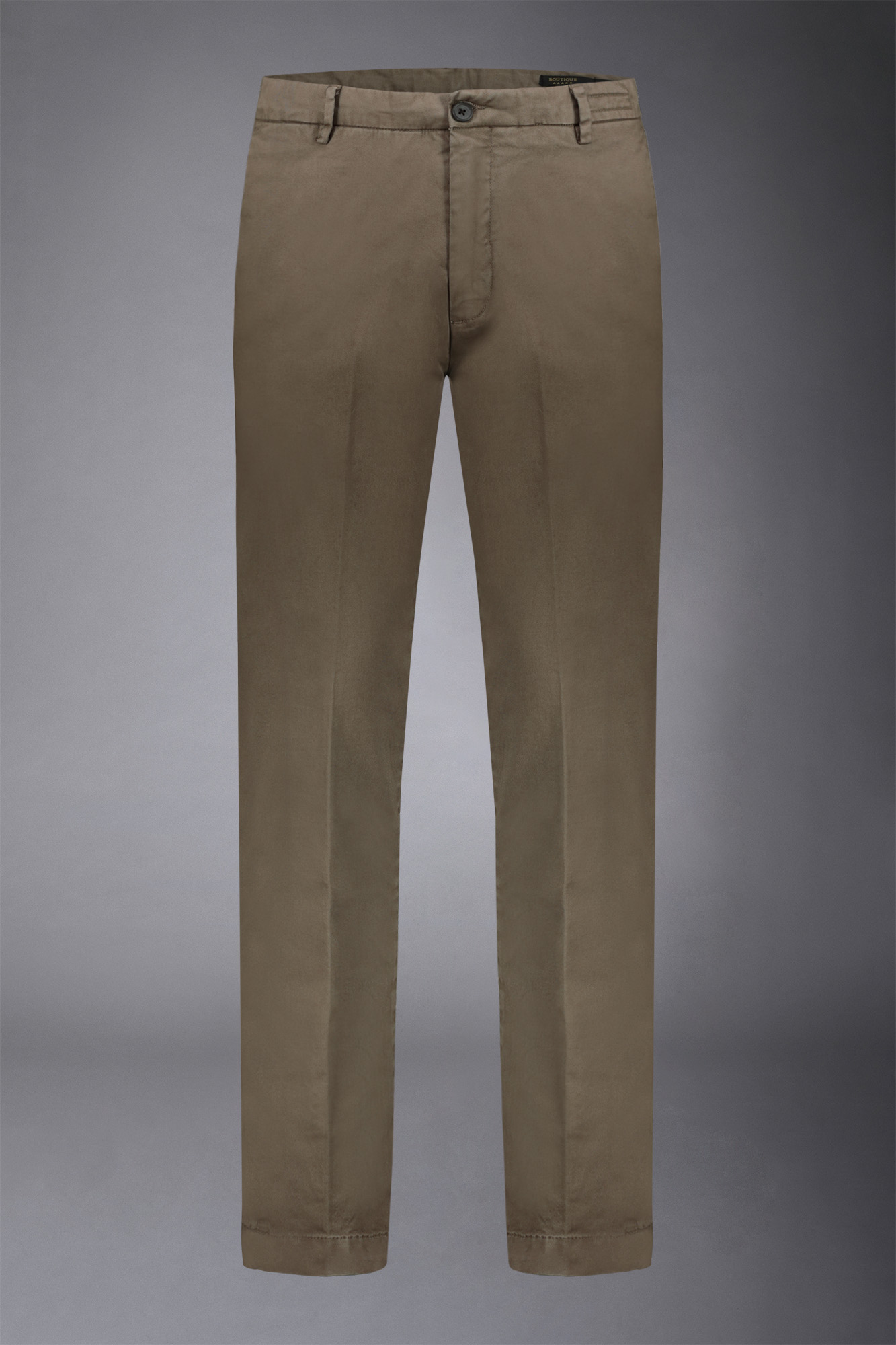 Pantalone chino classico regular fit tessuto twill elasticizzato image number null