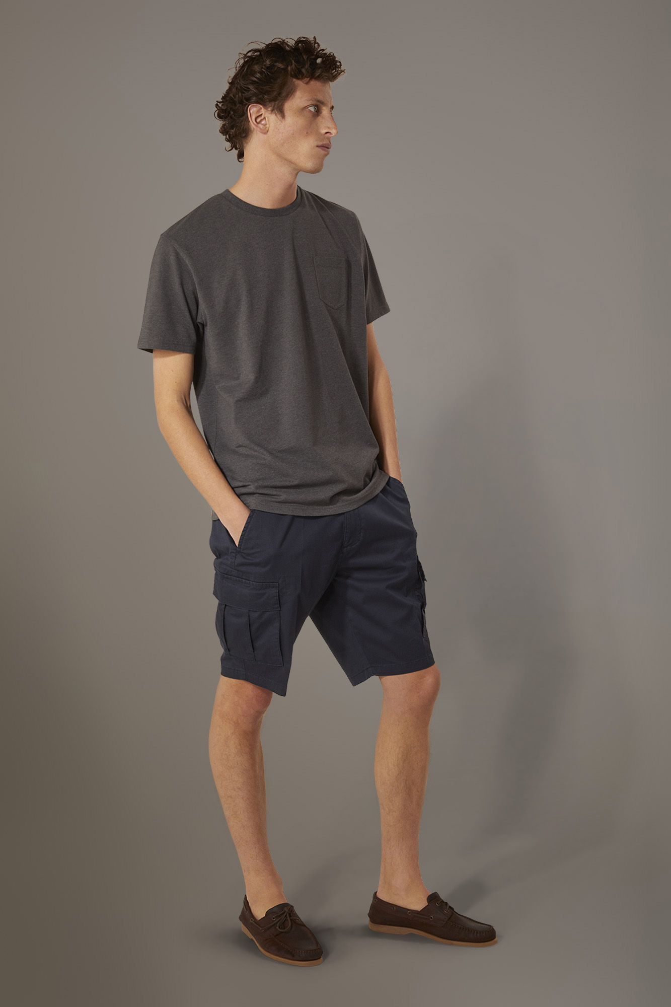 Cargo Bermuda shorts twill construction image number null