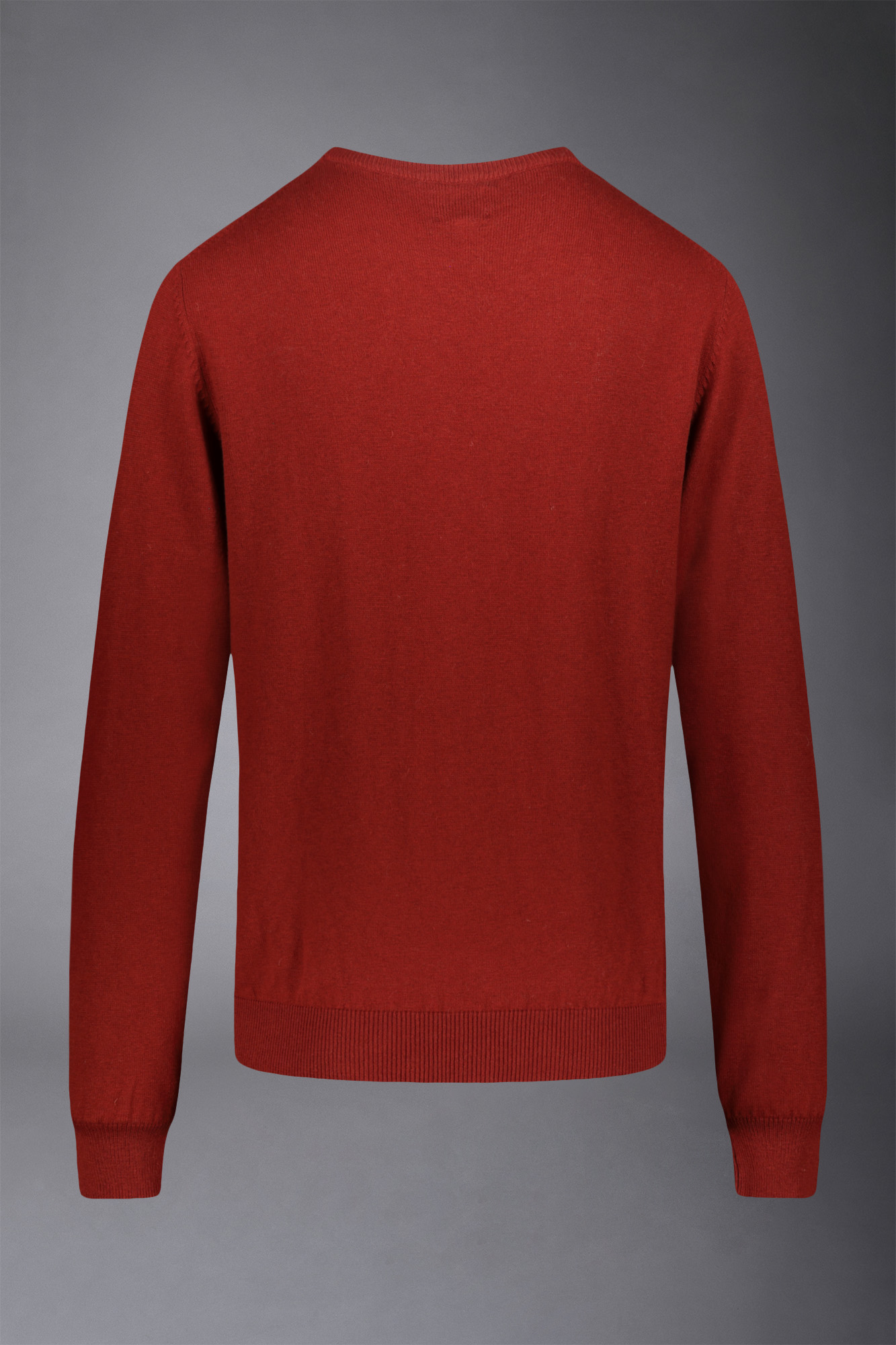 Men's roundneck wool and cotton sweater image number null