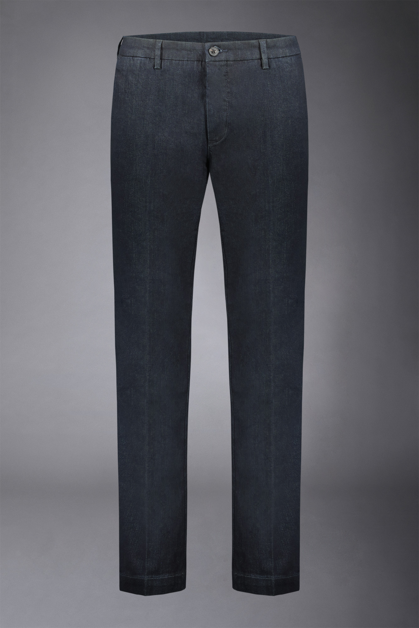 Pantalon chino à coupe régulière en denim légèrement extensible image number null