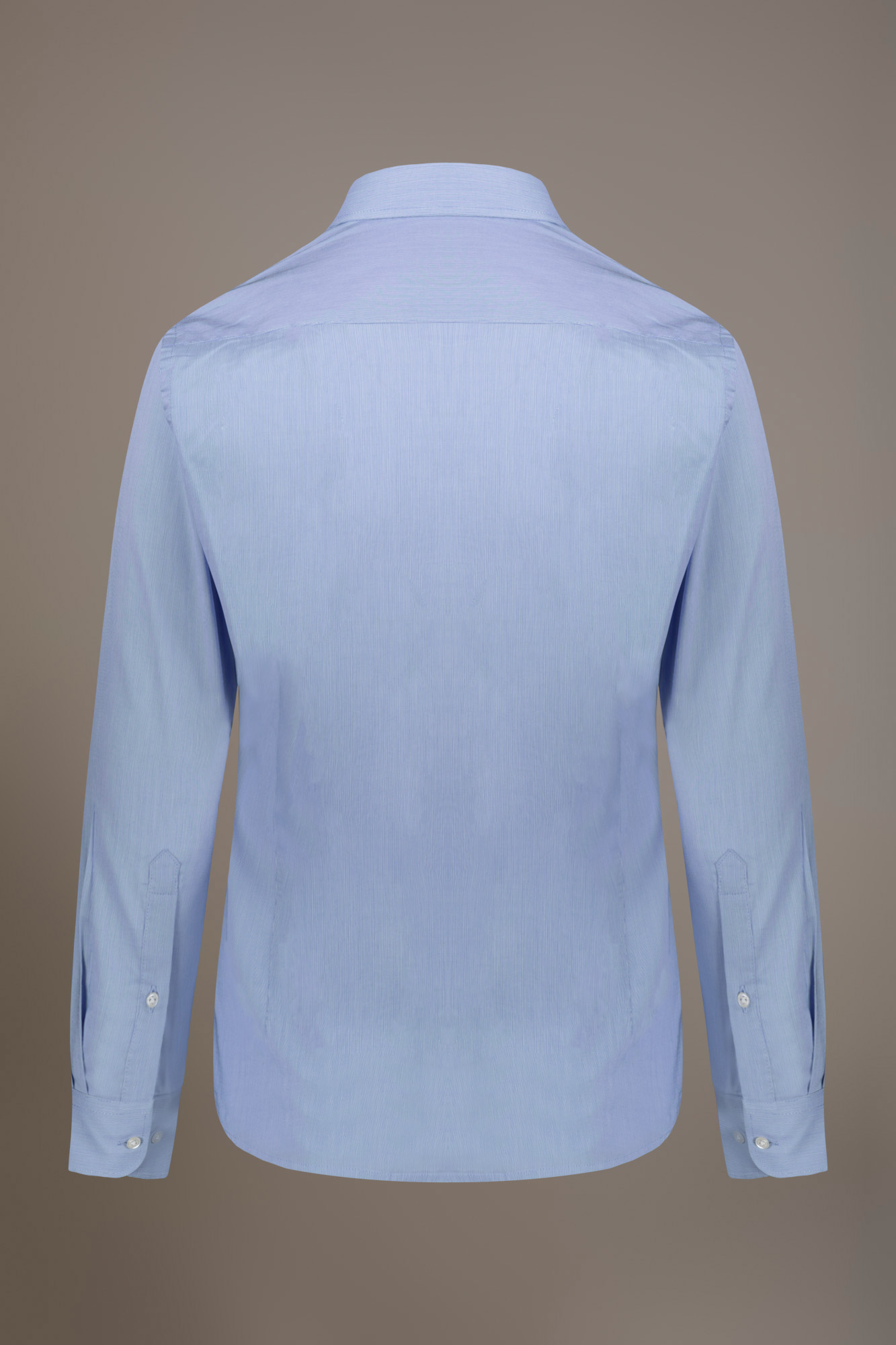 Camicia classica collo francese slim fit tessuto armaturato image number null