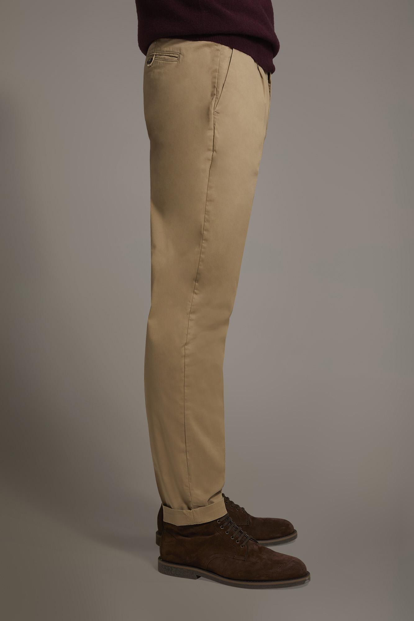 Pantalone chino uomo con pinces singola image number null