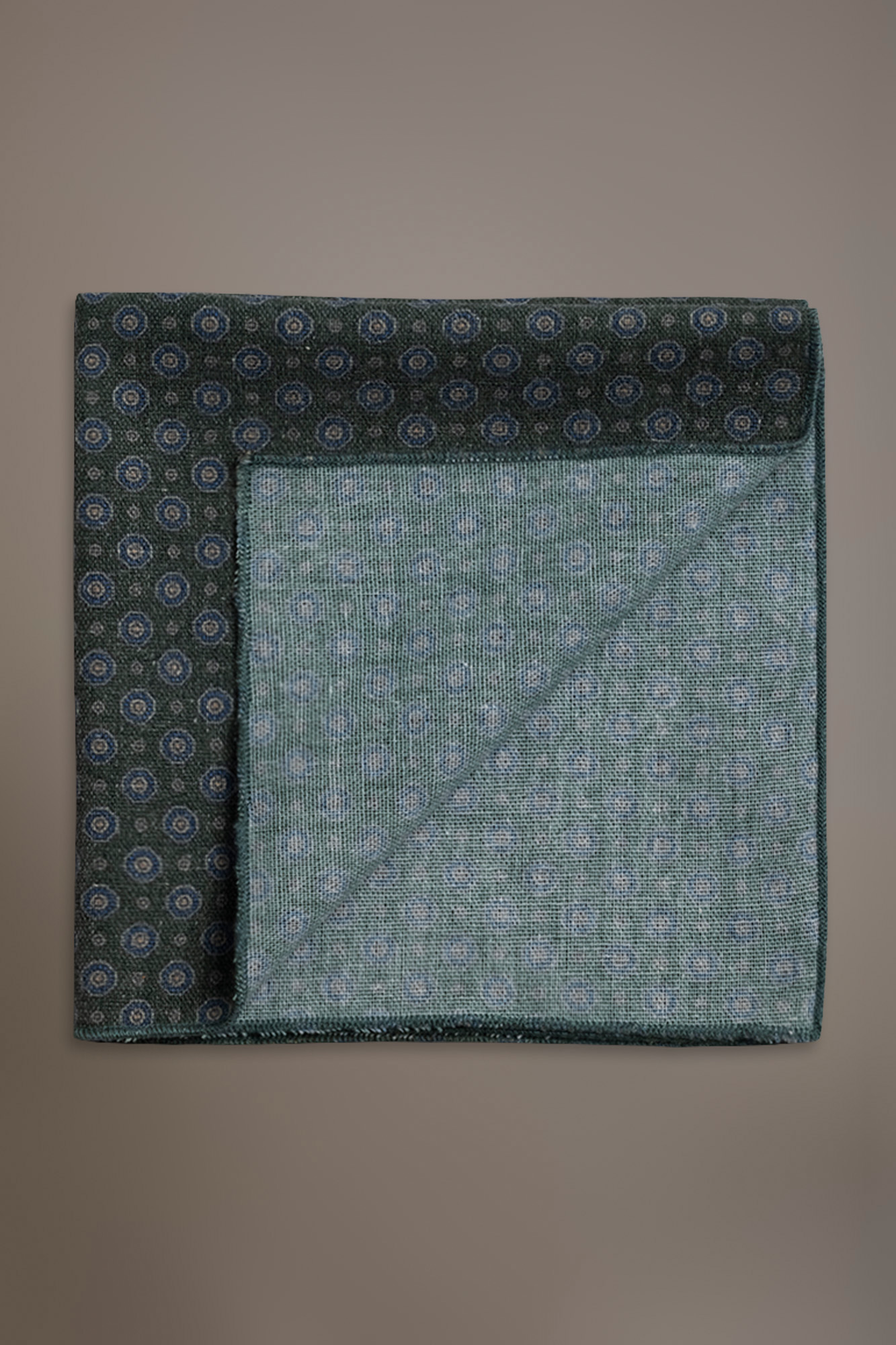 Pochette uomo misto lino disegno fantasia image number null