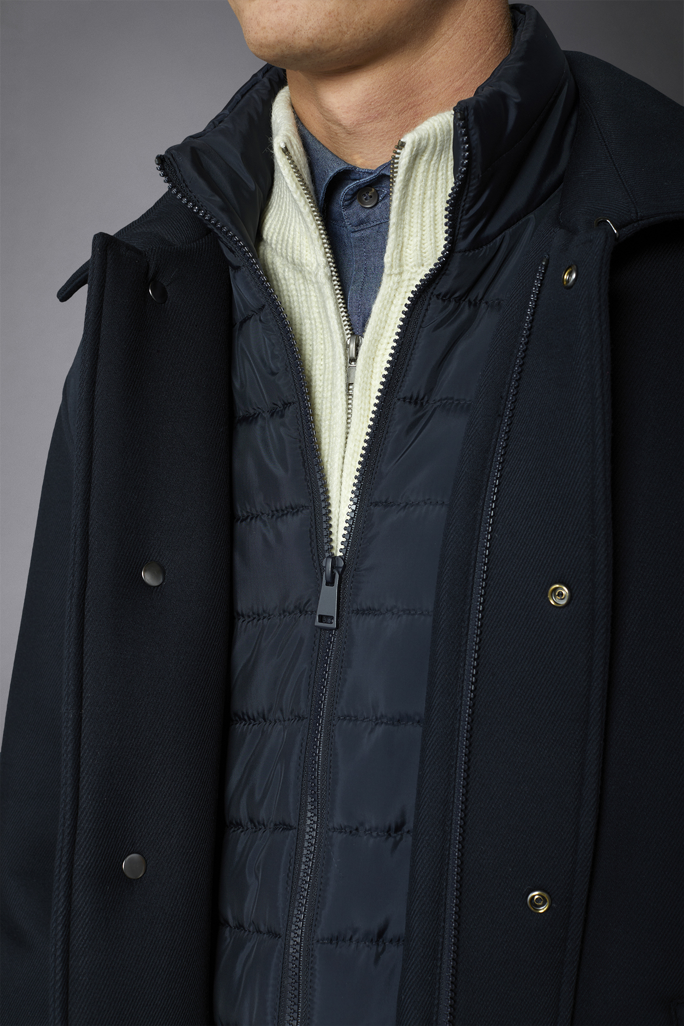 Manteau rembourré en sergé avec bavette détachable image number null