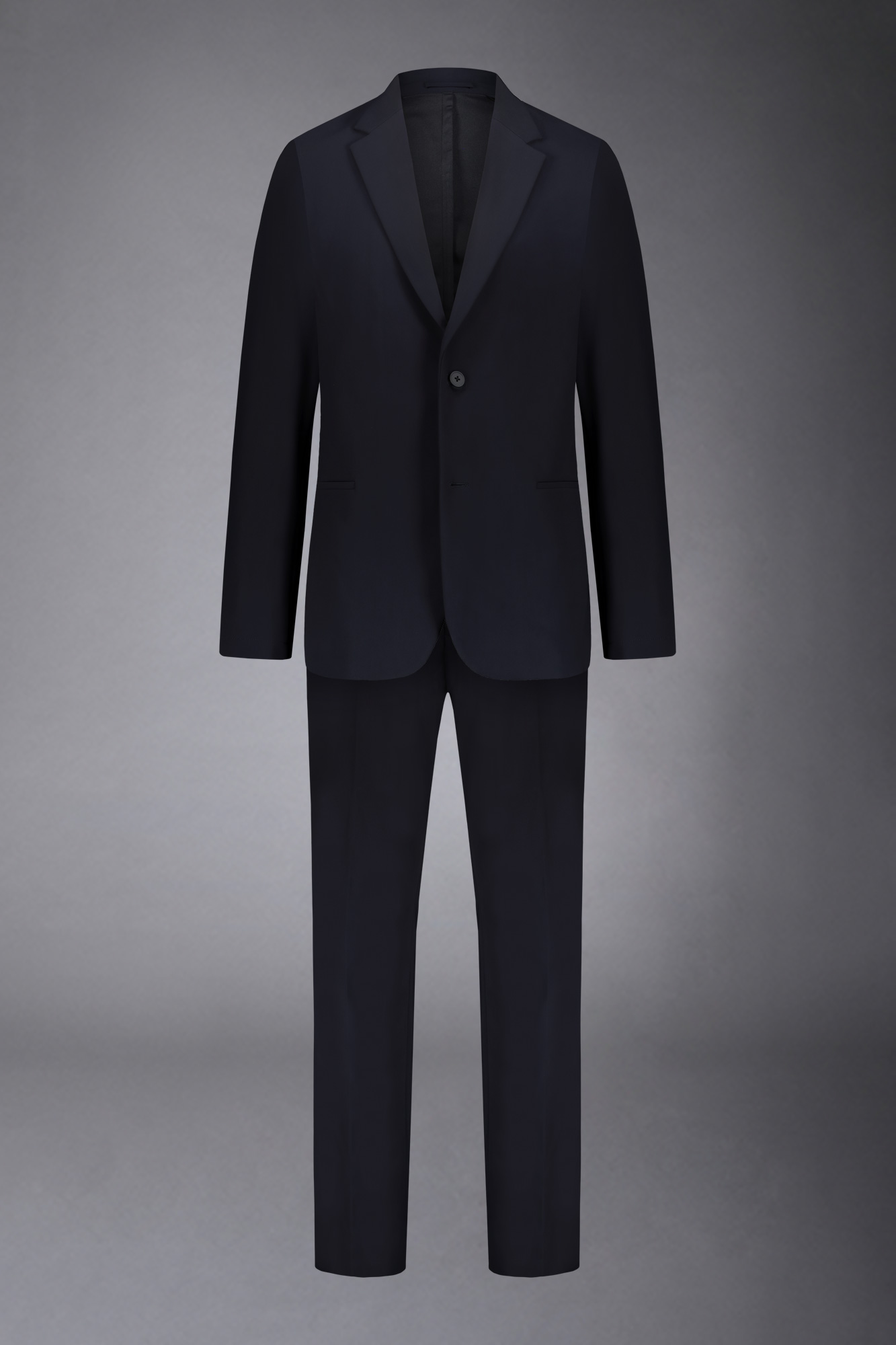 Men's single-breasted suit regular fit technical fabric image number null