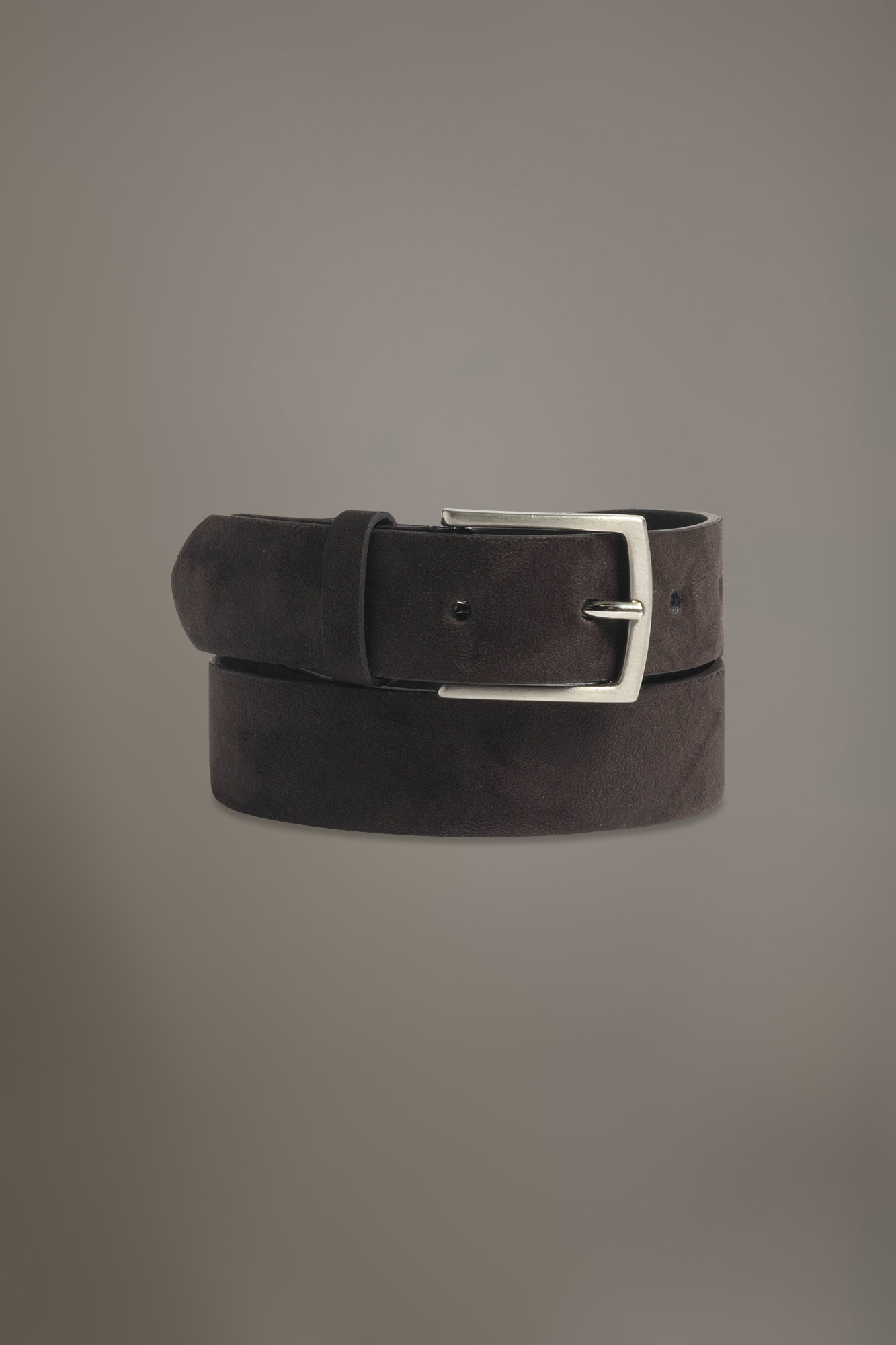 Cintura rivestita in pelle scamosciata made in Italy image number 0