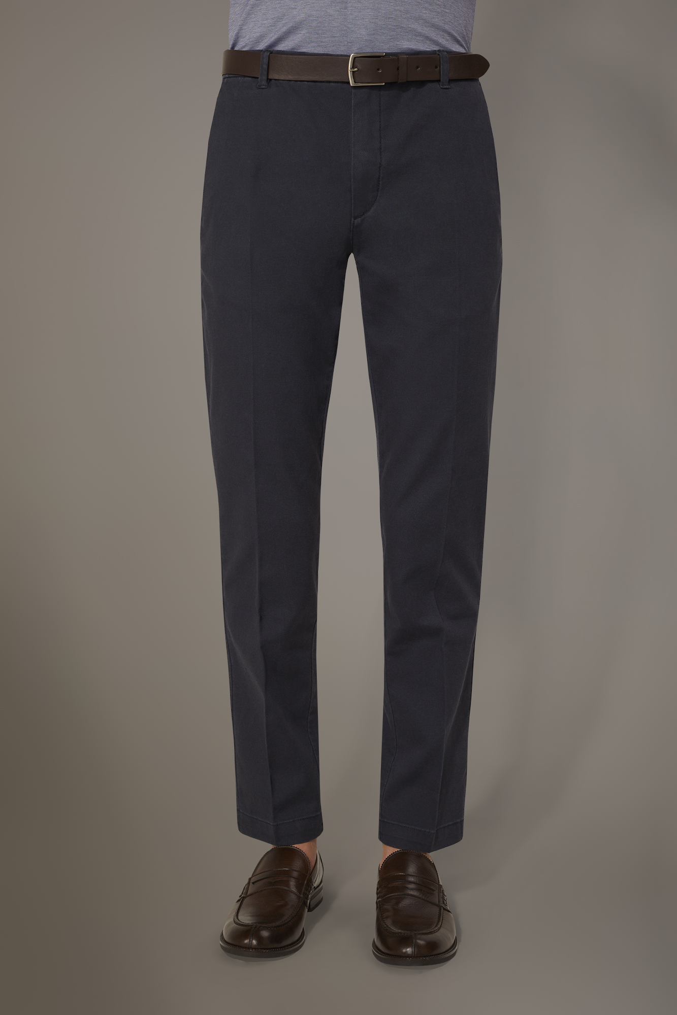 Regular fit chino trousers dobby construction image number null