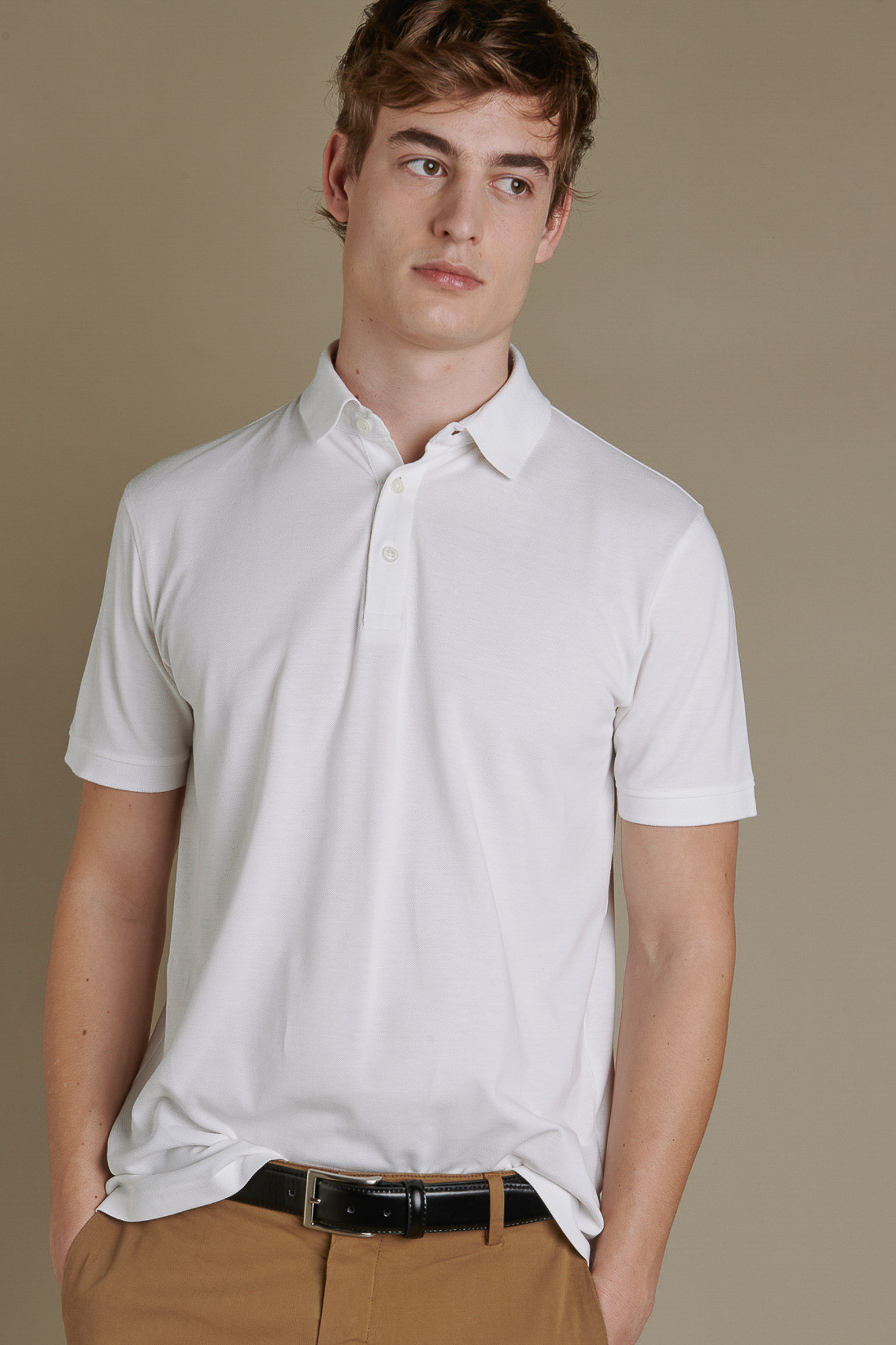Short sleeves polo pure cotton piquet image number null