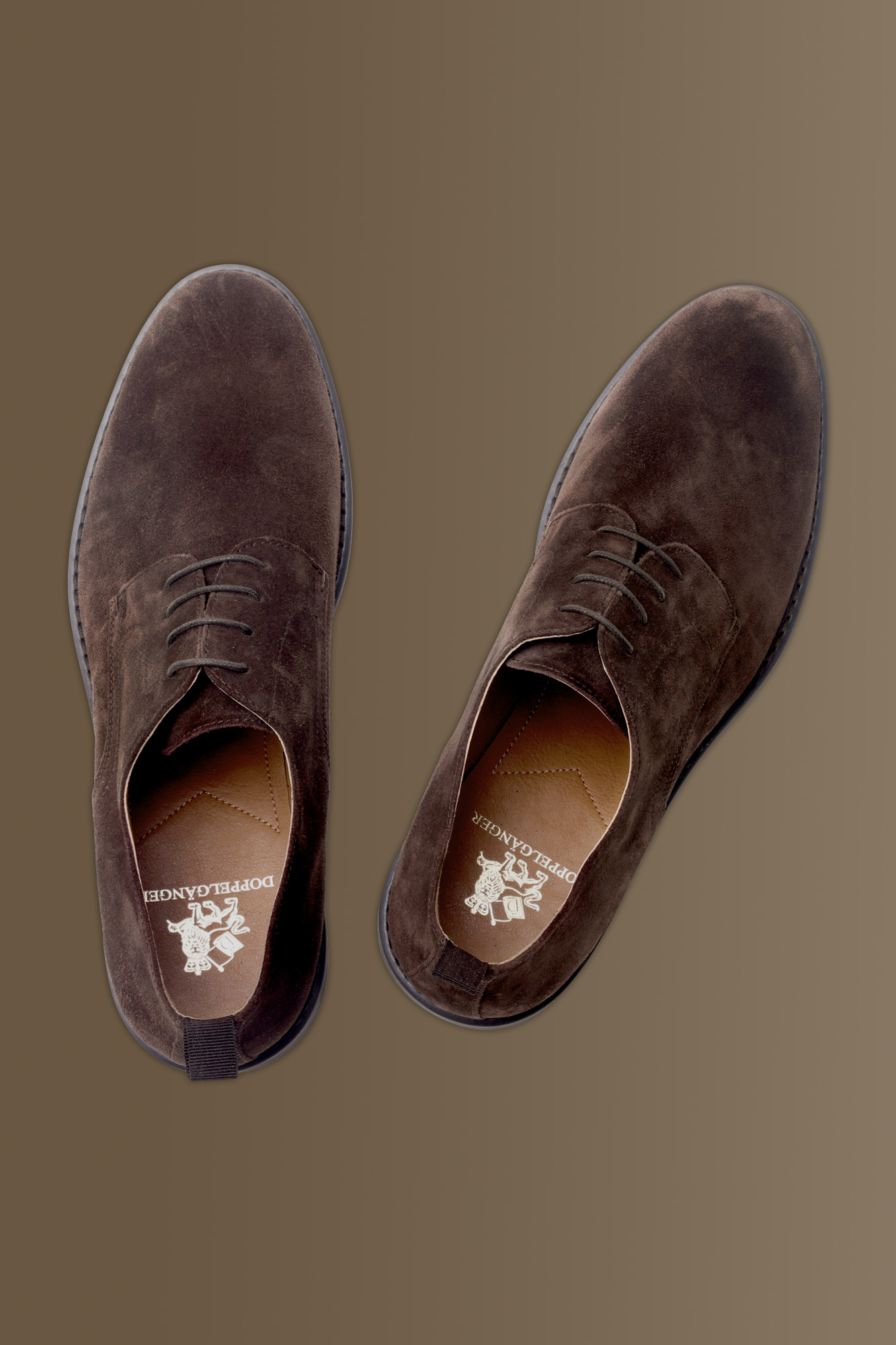 100% suede leather derby shoes image number null