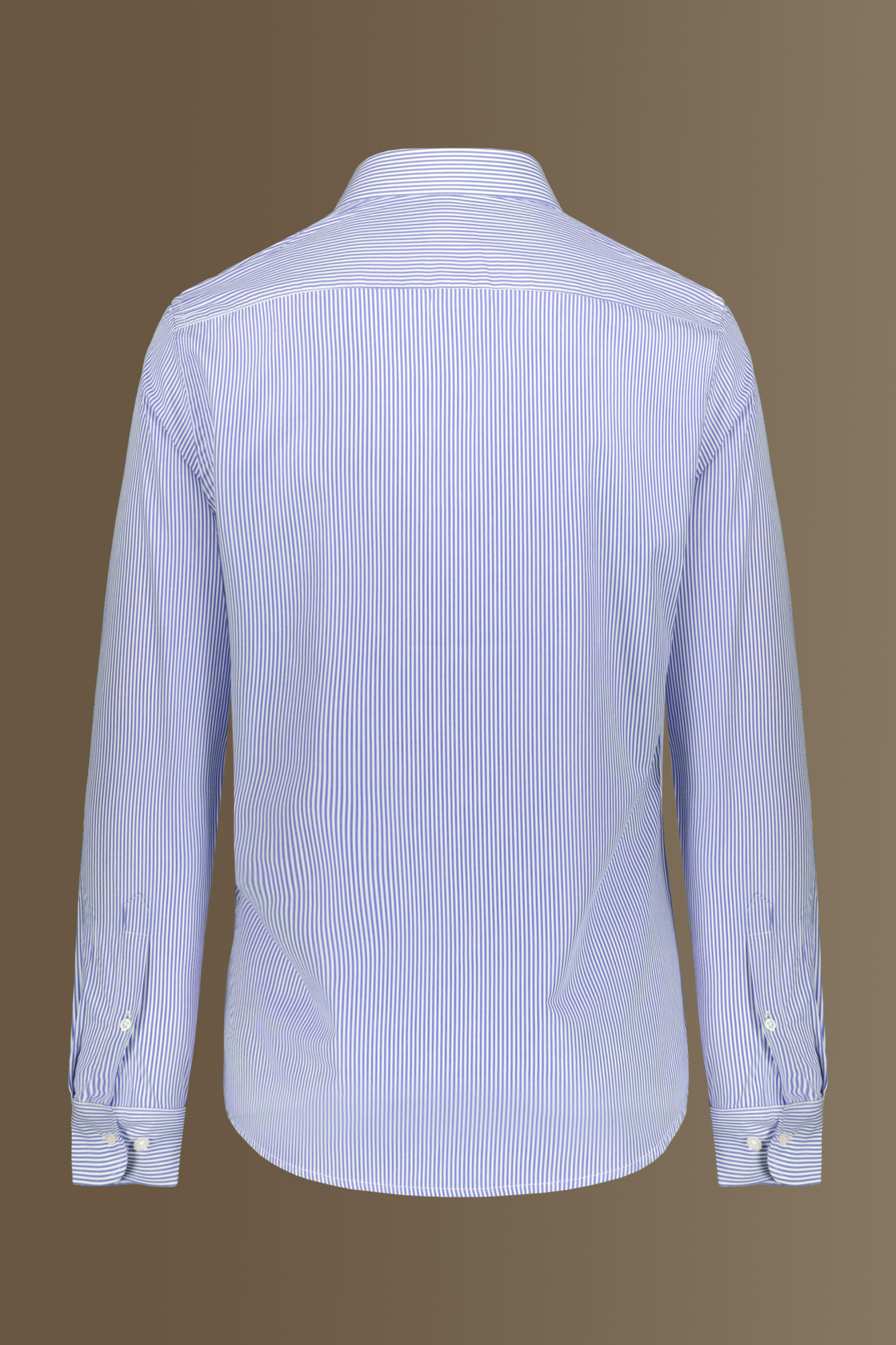 Camicia classica collo francese tinto filo a righe image number null