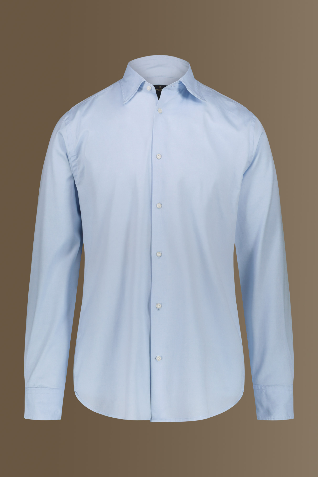 Camicia classica lavata uomo collo francese pin point image number null