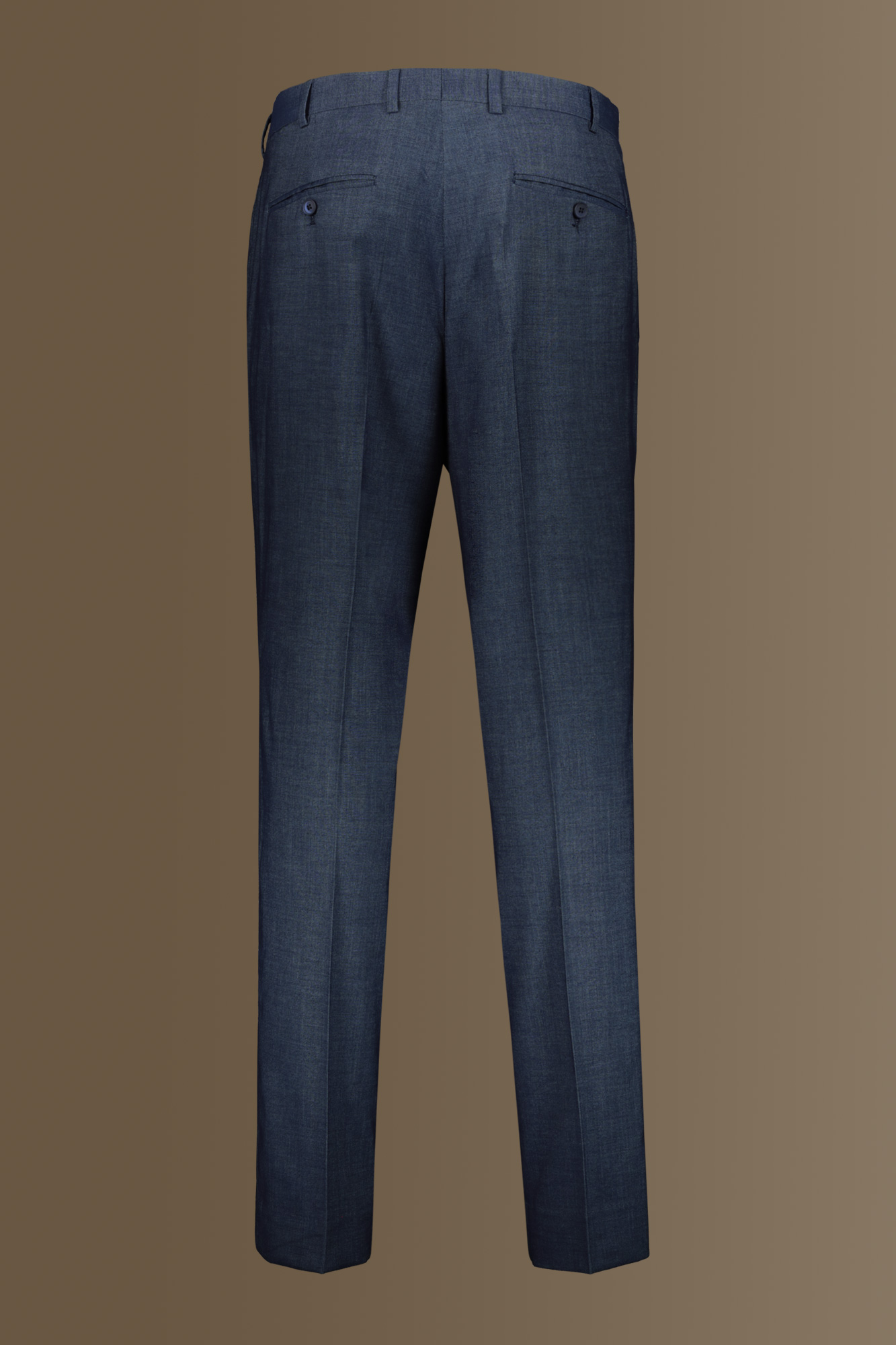 Single breasted suit flat trousers denim fabric effect image number 9