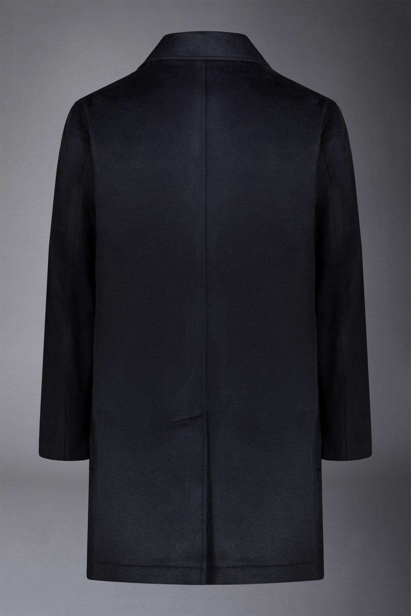 Cappotto monopetto con orlo a contrasto