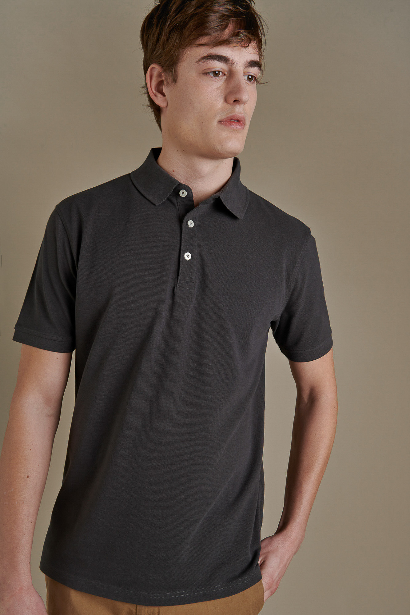 Short sleeves polo pure cotton piquet image number null