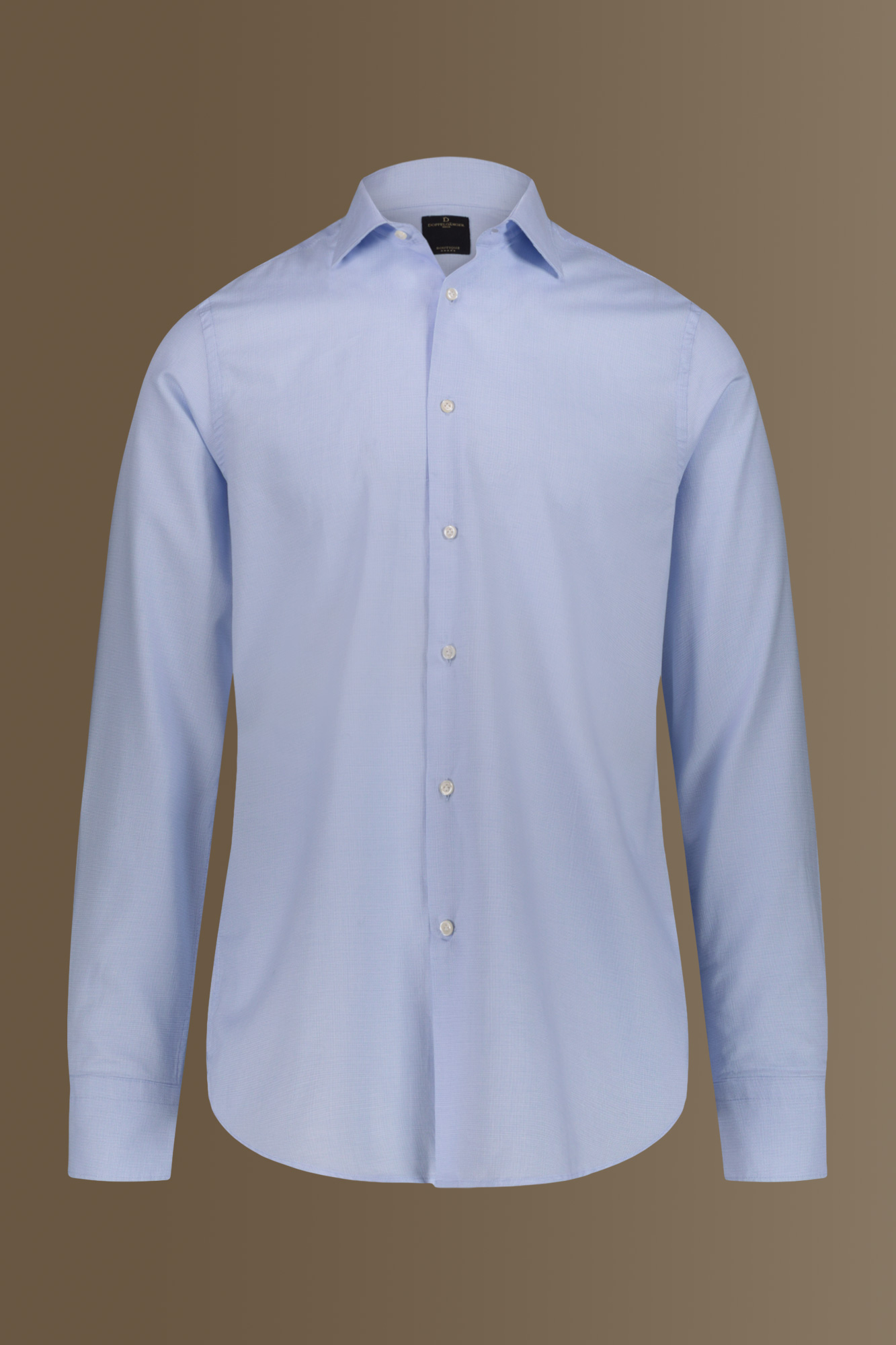 Camicia classica lavata uomo collo francese tinto filo armaturato image number null