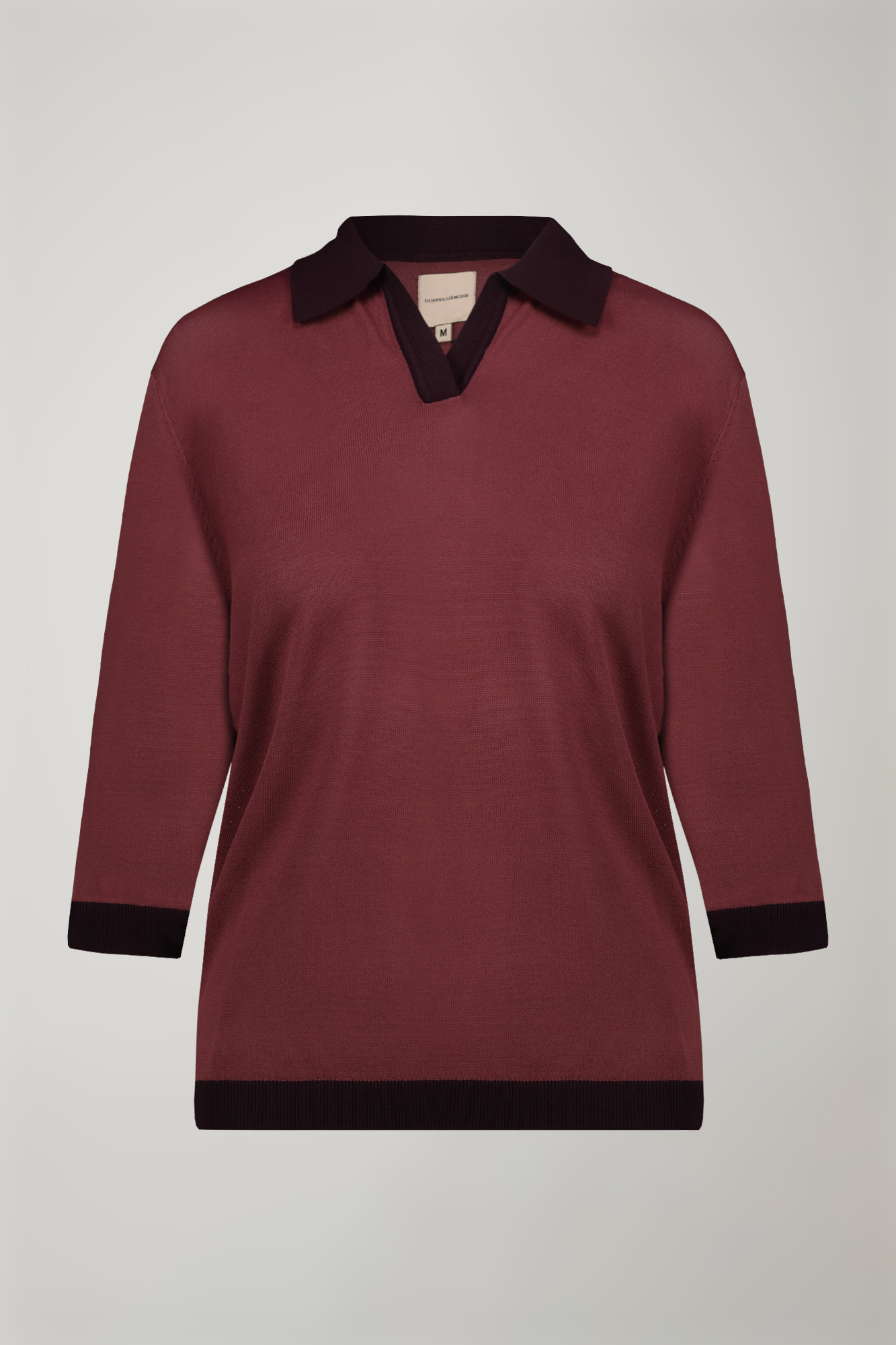 Women’s polo with three-quarter sleeve regular fit image number null