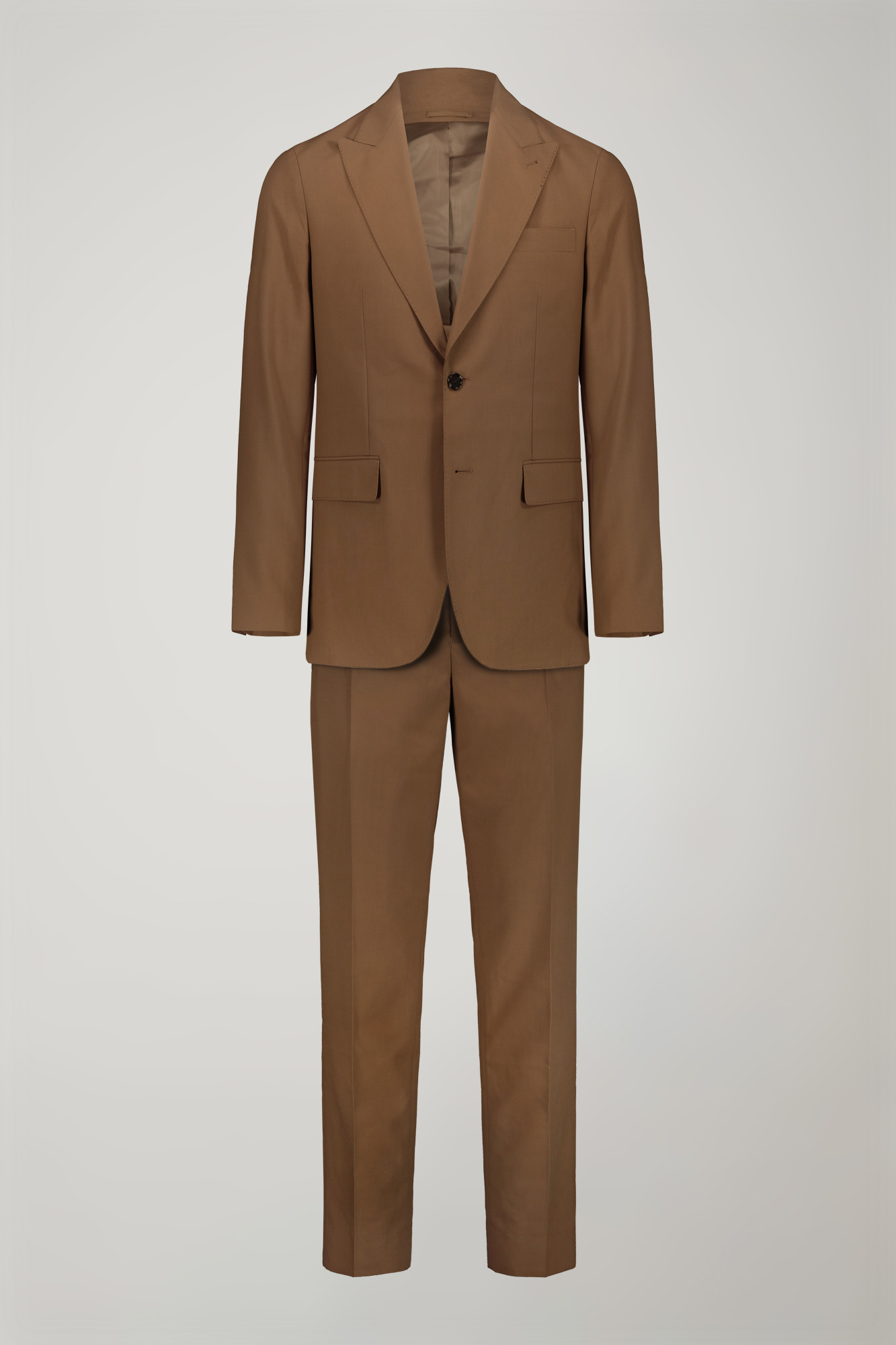 Men's single-breasted suit with peaked lapels regular fit fabric image number null