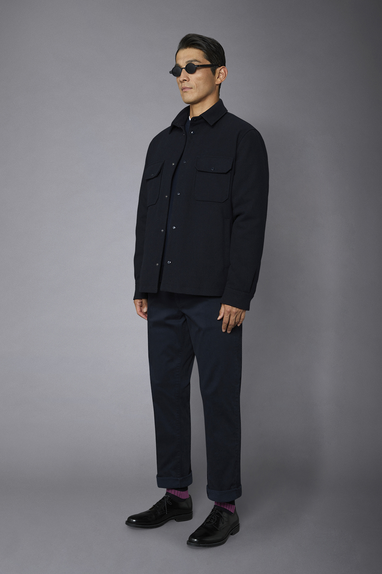 Pantaloni Chino Slim Luigi Borrelli In Cotone Elasticizzato - Lavati - Taglia 33 Blu