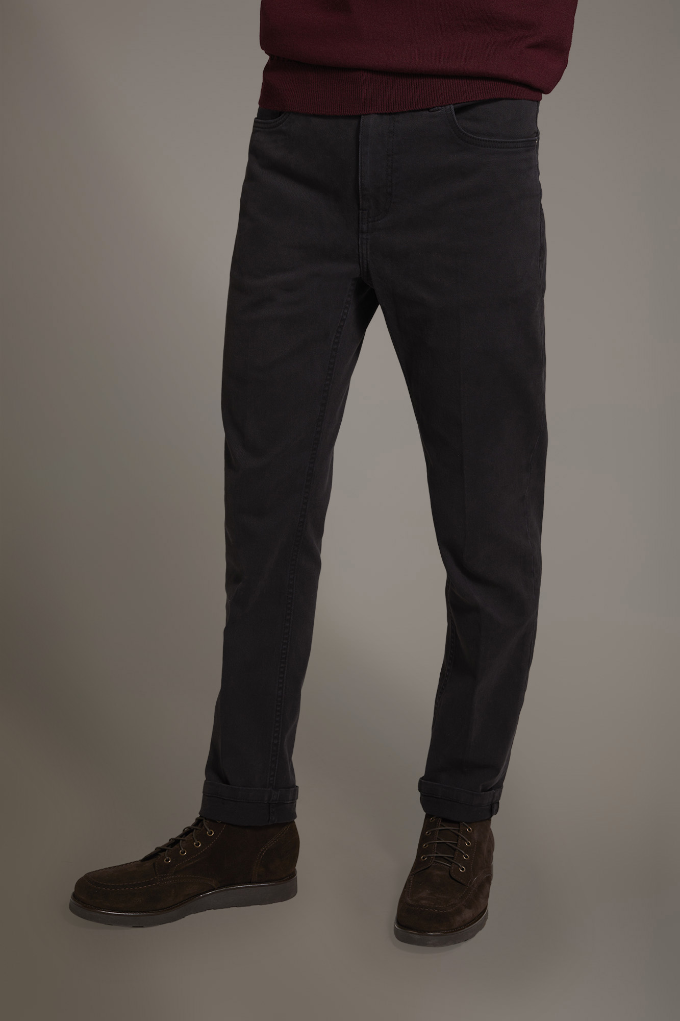 Pantalone 5 tasche regular fit tessuto bull twill image number null