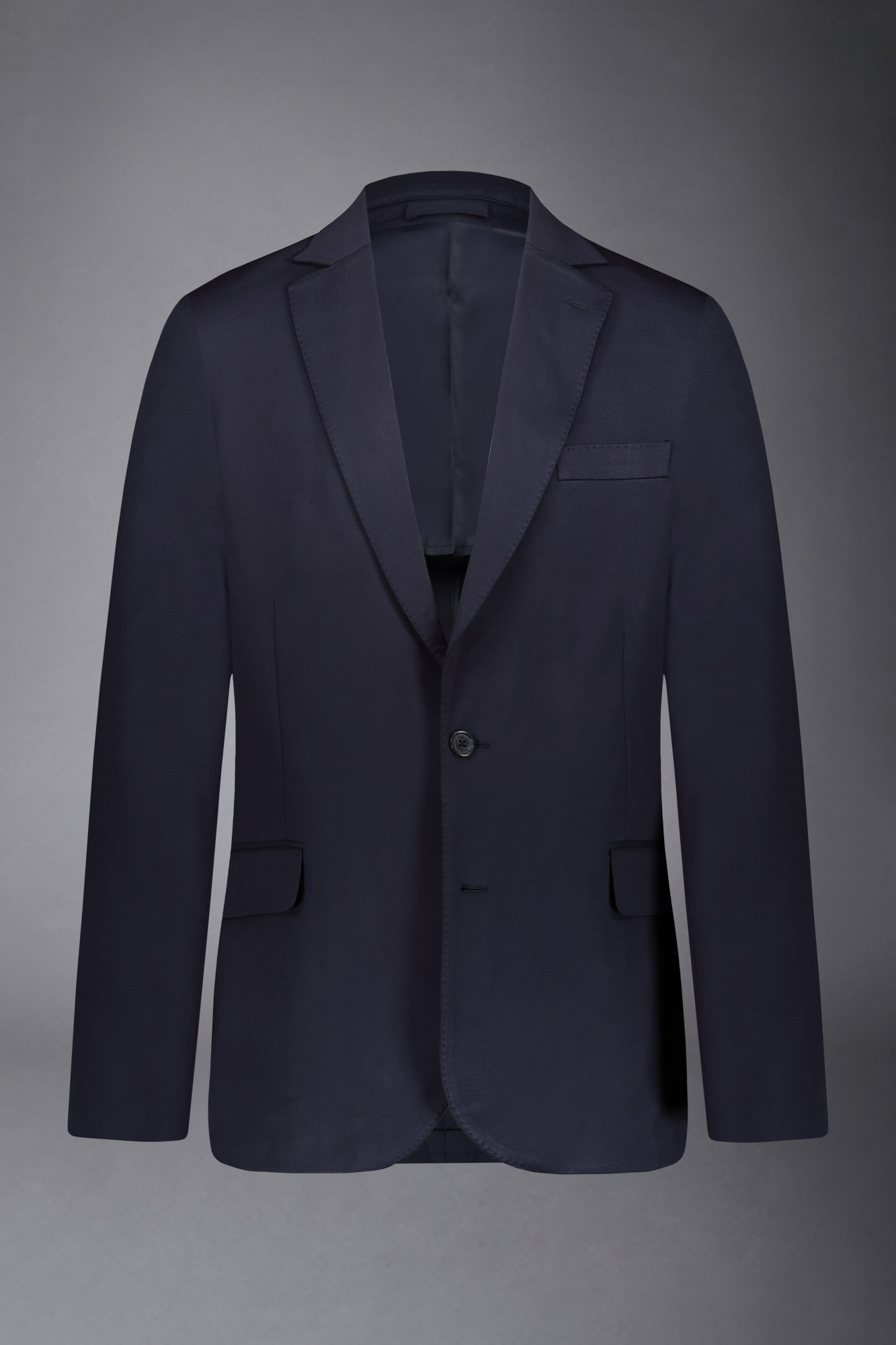 Men's single-breasted jacket in jersey regular fit image number null