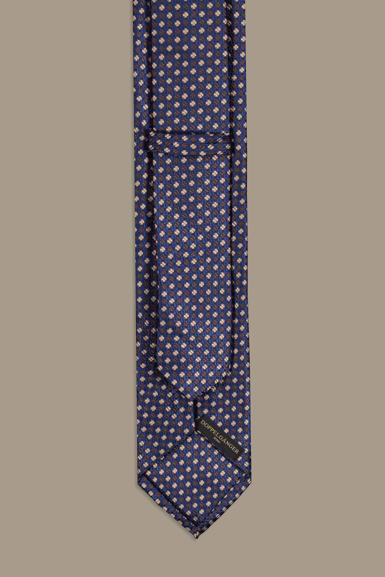 Cravatta uomo classica blue jaquard image number null