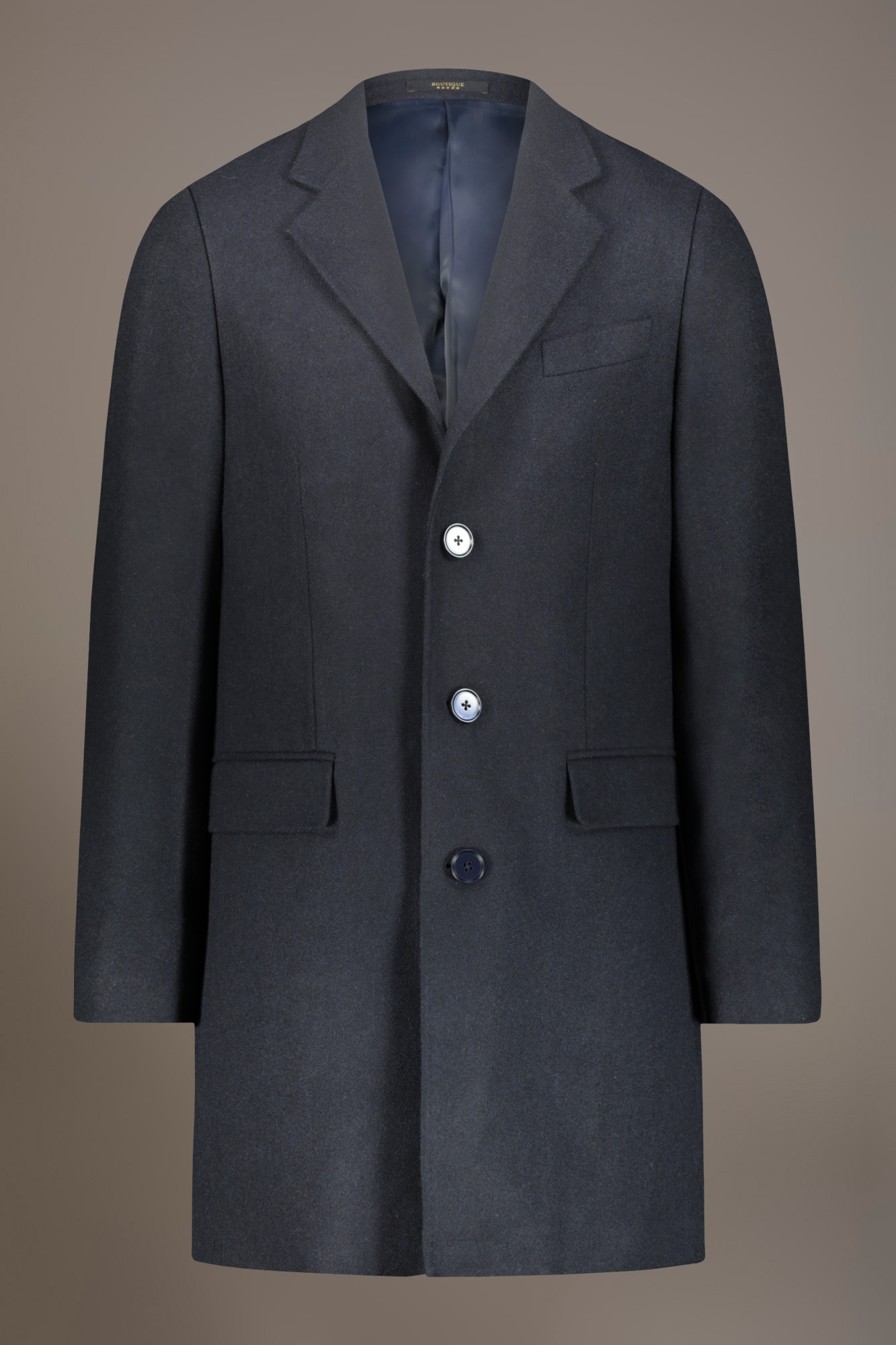 Cappotto classico monopetto misto lana image number null