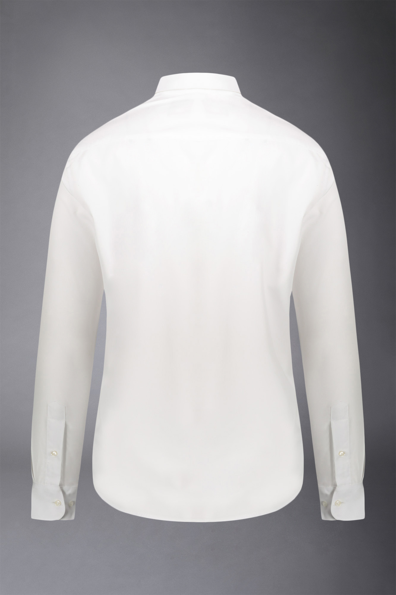 Klassisches unifarbenes Herrenhemd mit französischem Kragen image number null
