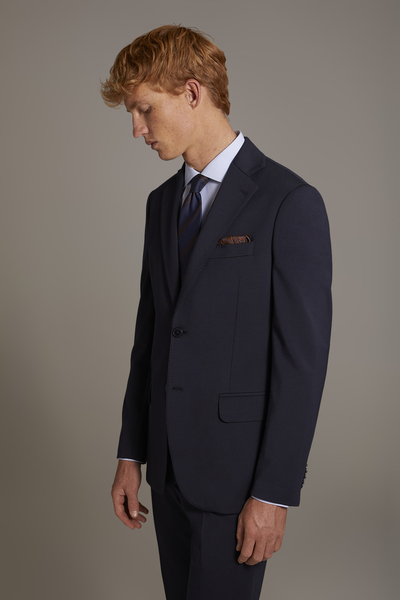 Giacca Monopetto In Maglia Blu Paljm100_pa66024_850