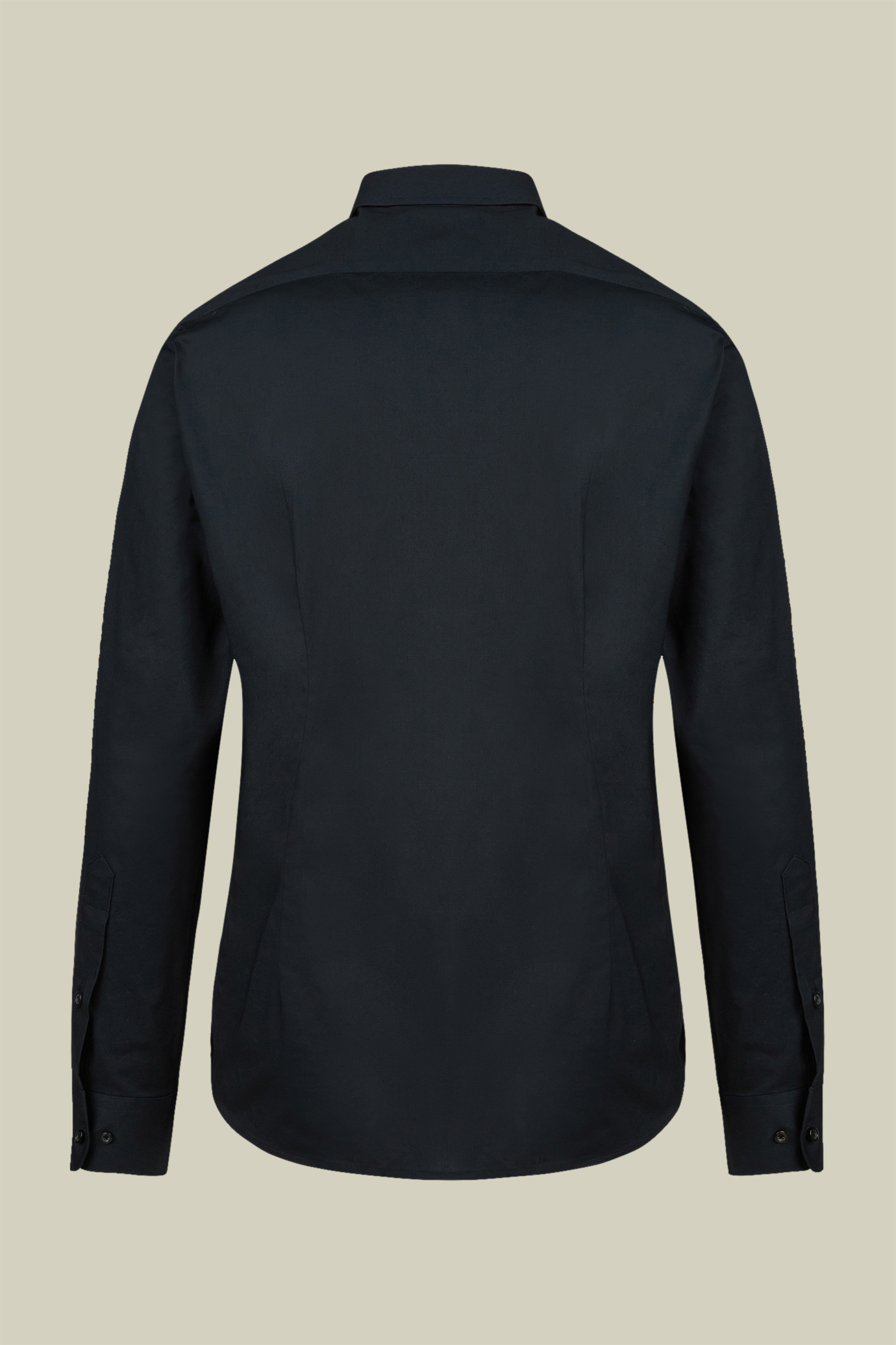 French collar classic shirt stretch slub fabric image number null