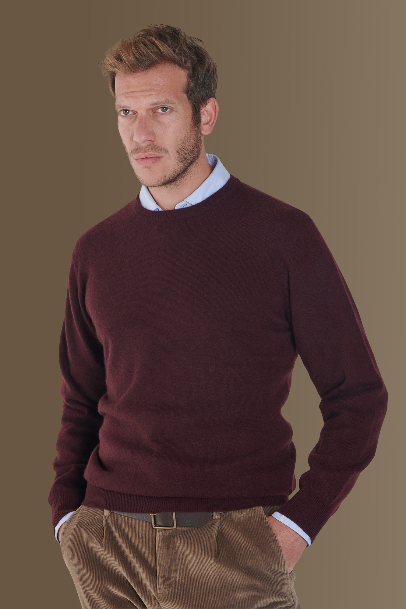 Maglia girocollo 100% cachemire image number null