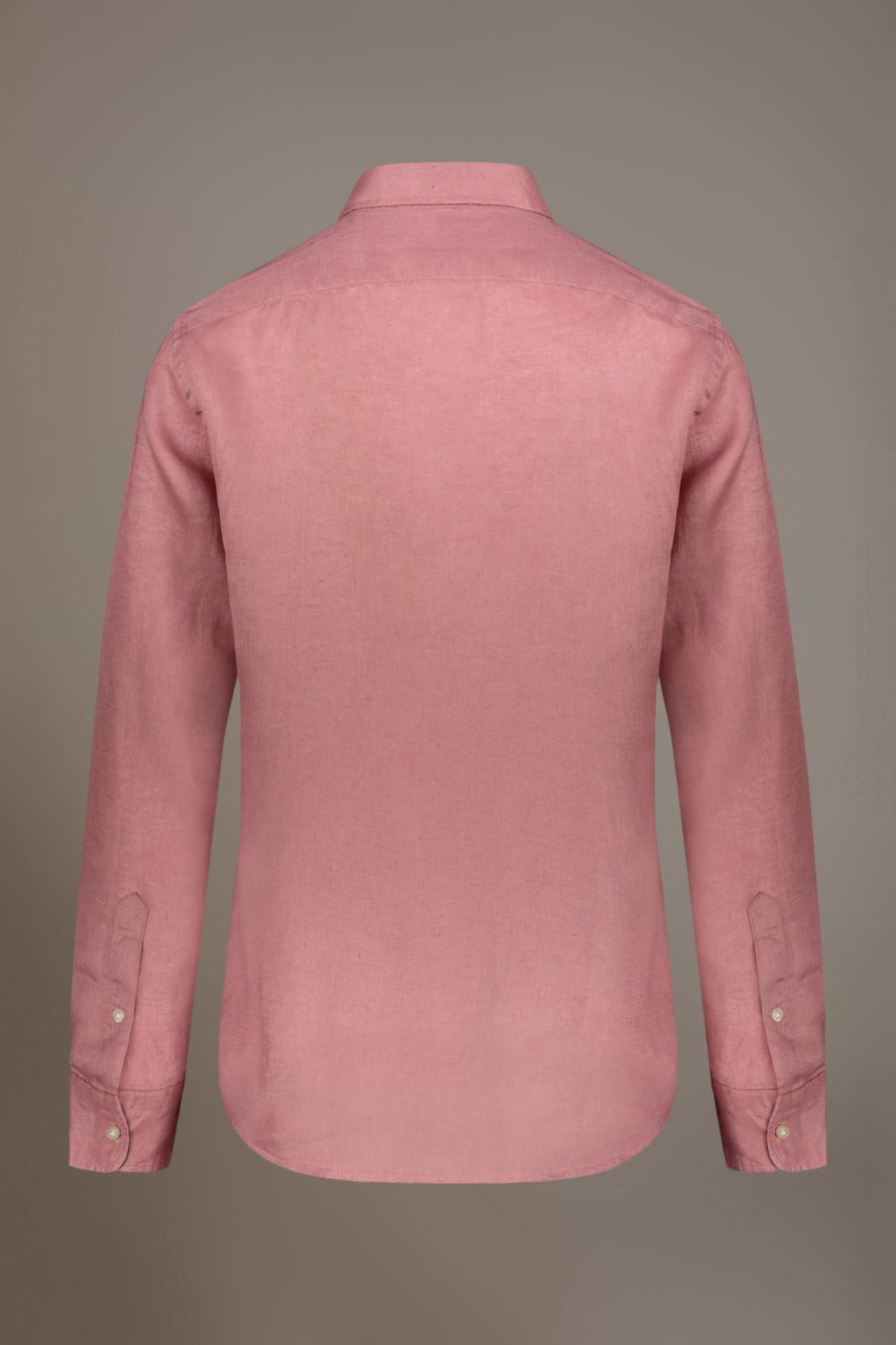 Camicia casual uomo collo francese 100% lino tinta unita image number null