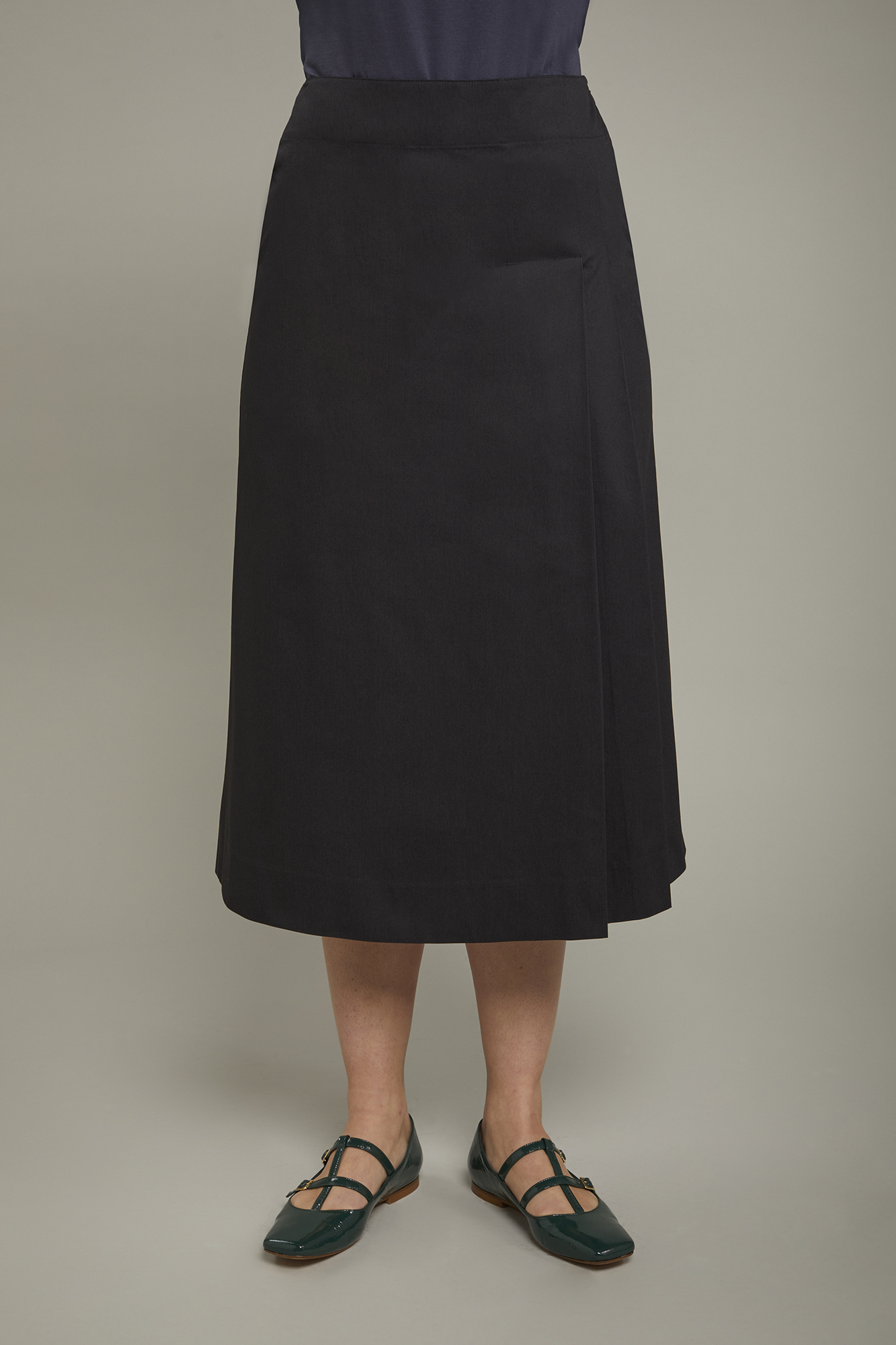 Jupe midi femme en 100 % coton coupe r?�guli?�re | Doppelganger | Jupes Femme Online