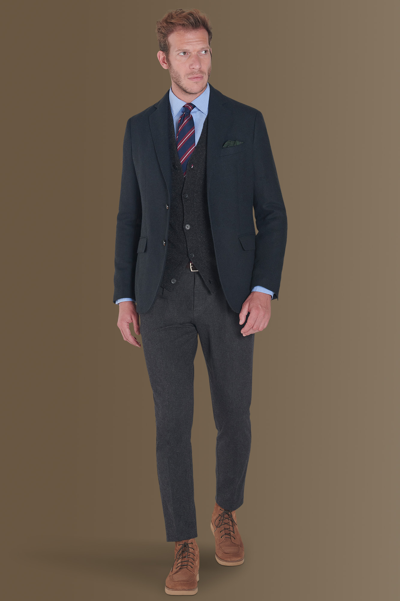 Giacca monopetto in tweed image number null