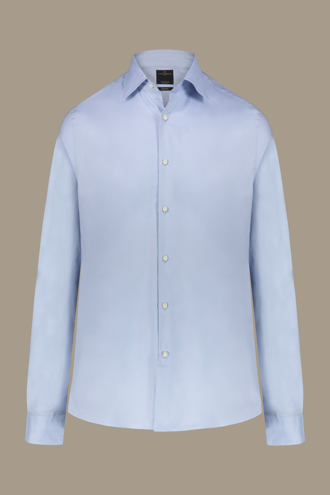 Camicia classica lavata uomo 100% cotone collo francese tessuto pinpoint image number null