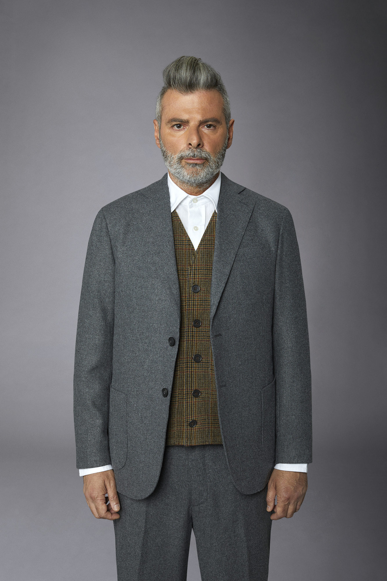 Men's single-breasted wool-blend regular fit jacket image number null