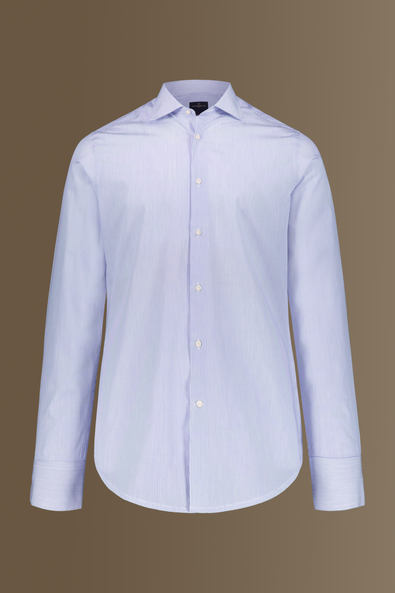 French collar classic shirt slim fit yarn dyed stripes image number null