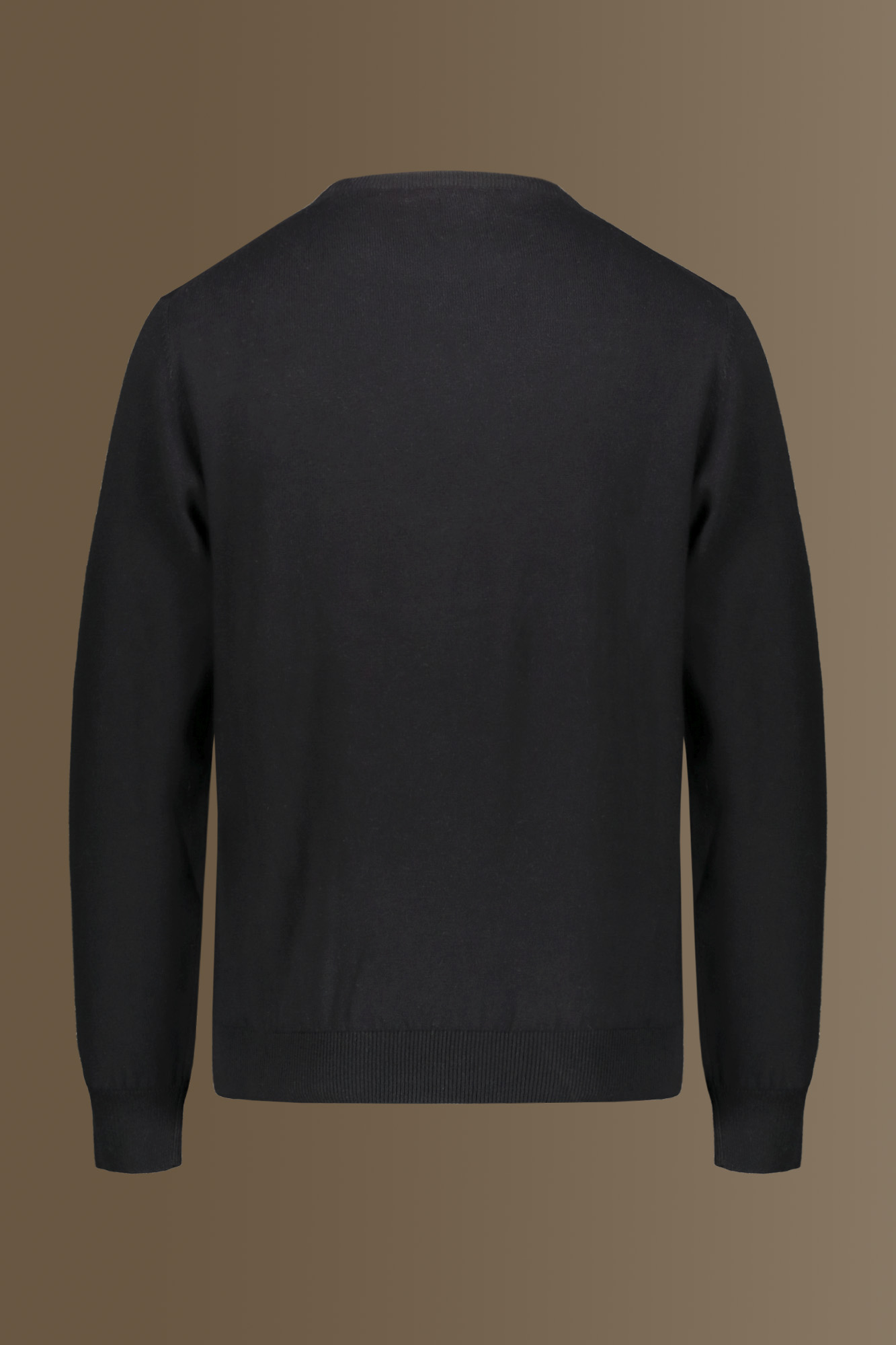 Maglia giro collo misto lana e cotone image number null