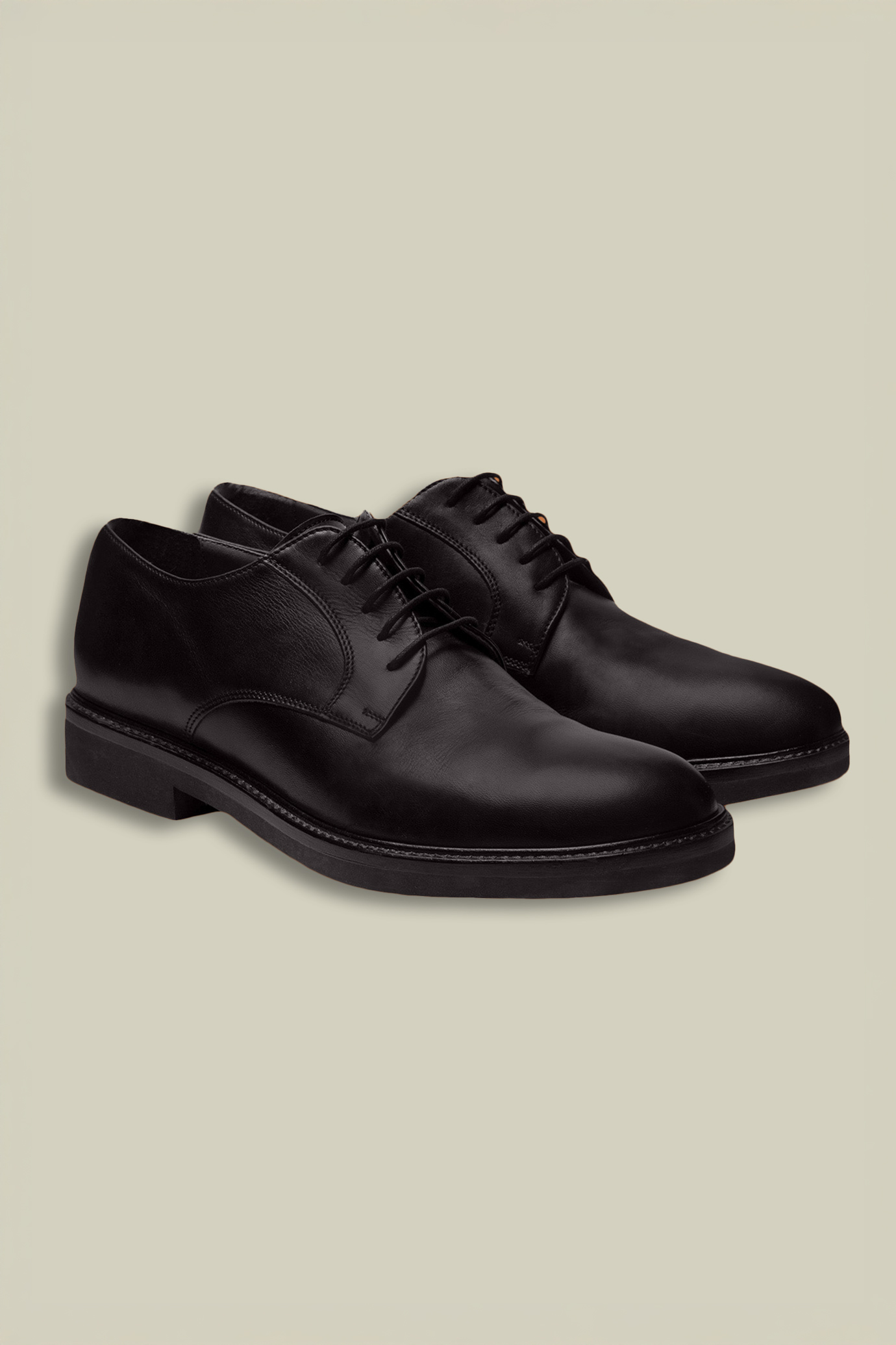 Chaussures Derby Homme Jones Waterloo En Cuir Noir - Taille UK 10 (EU 44) - Occasion Très Bon état