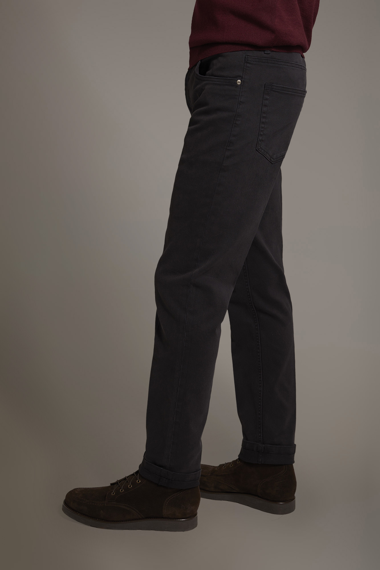 Pantalone 5 tasche regular fit tessuto bull twill image number null