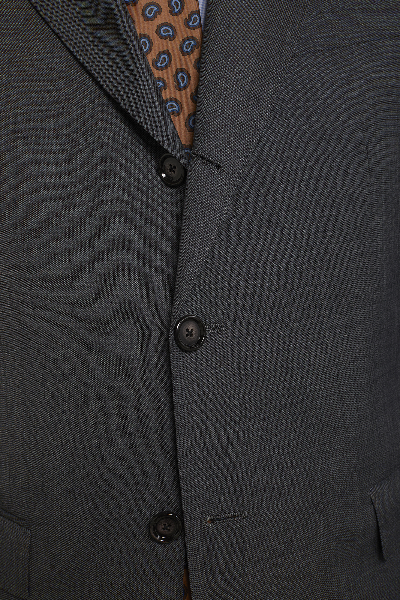 Costume homme Wool Blend à simple boutonnage régulière en grisaille image number null