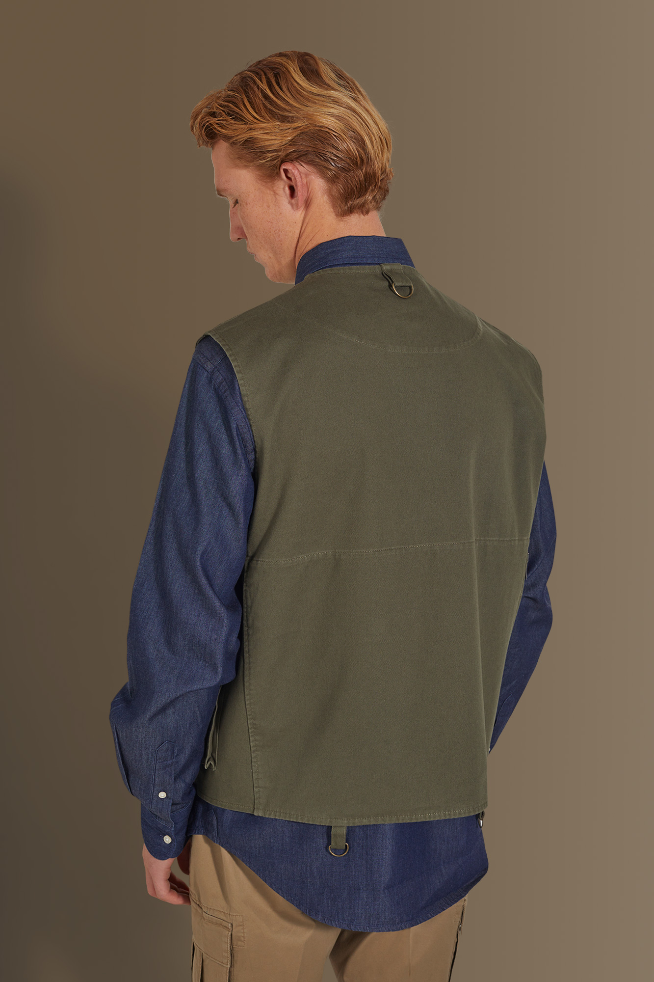 Unlined vest twill construction image number null