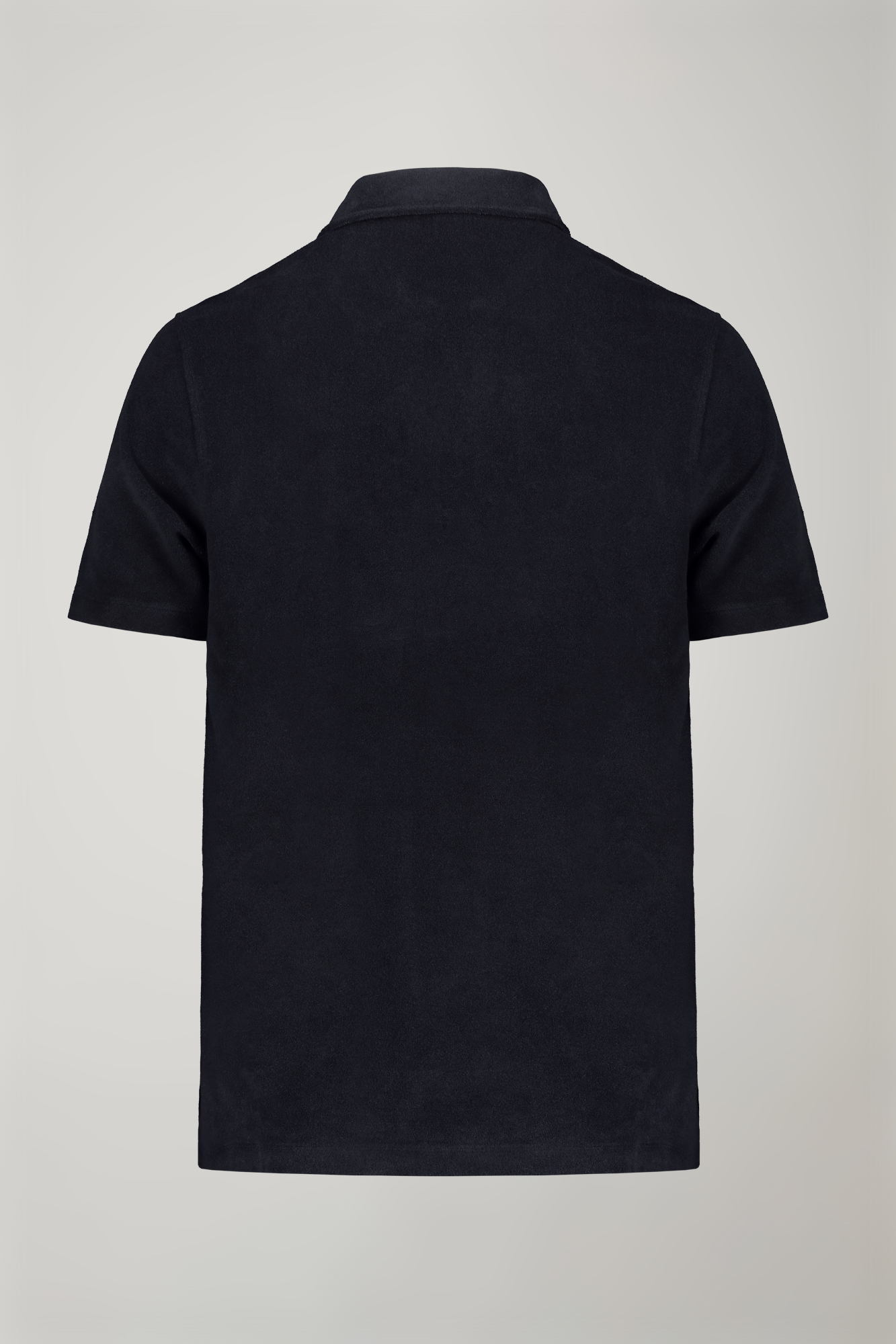 Kurzärmeliges Herren-Poloshirt mit Derby-Kragen aus Frottee in normaler Passform image number null
