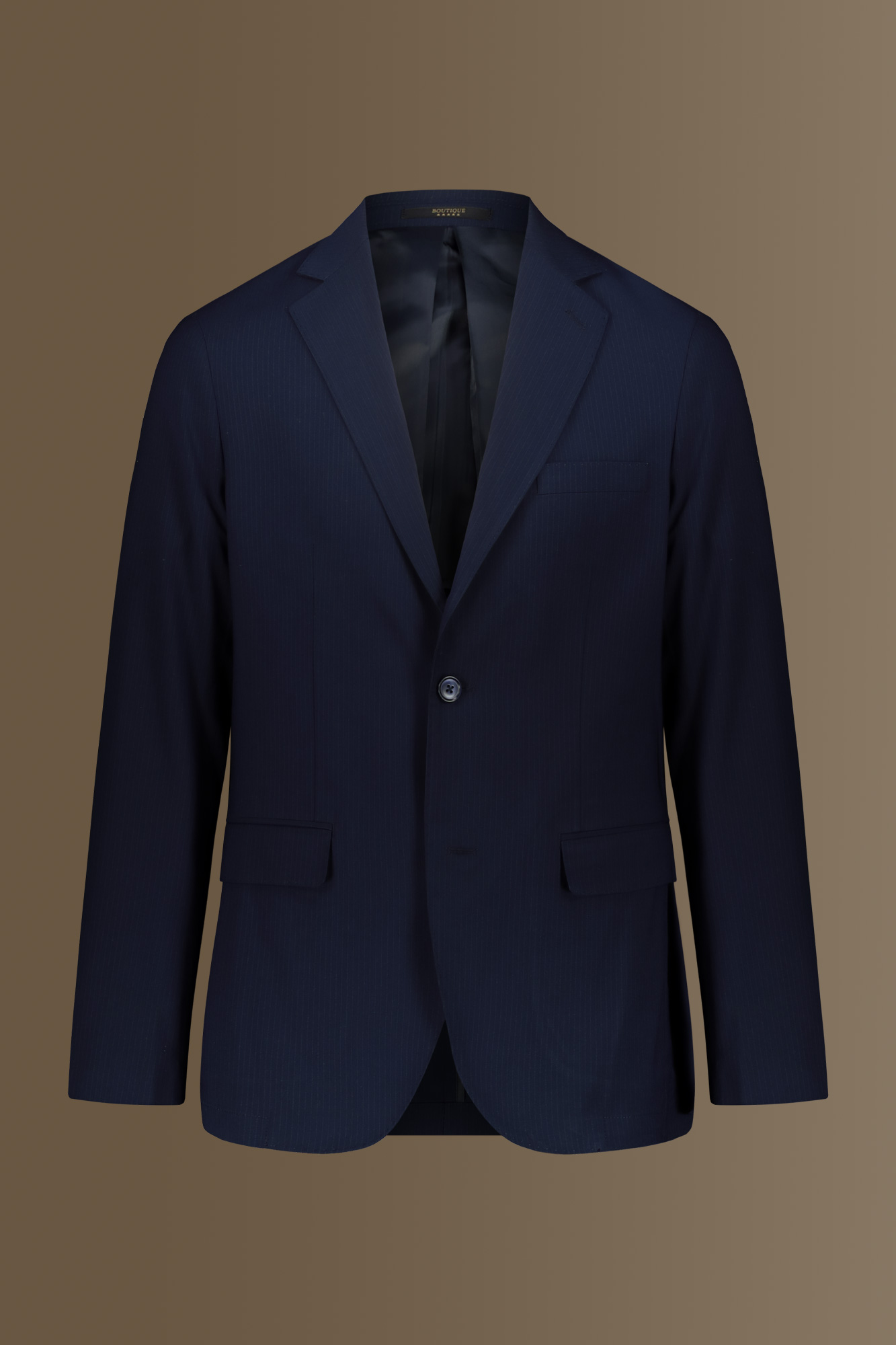 Single breasted suit flat trousers pinstripe fabric image number null