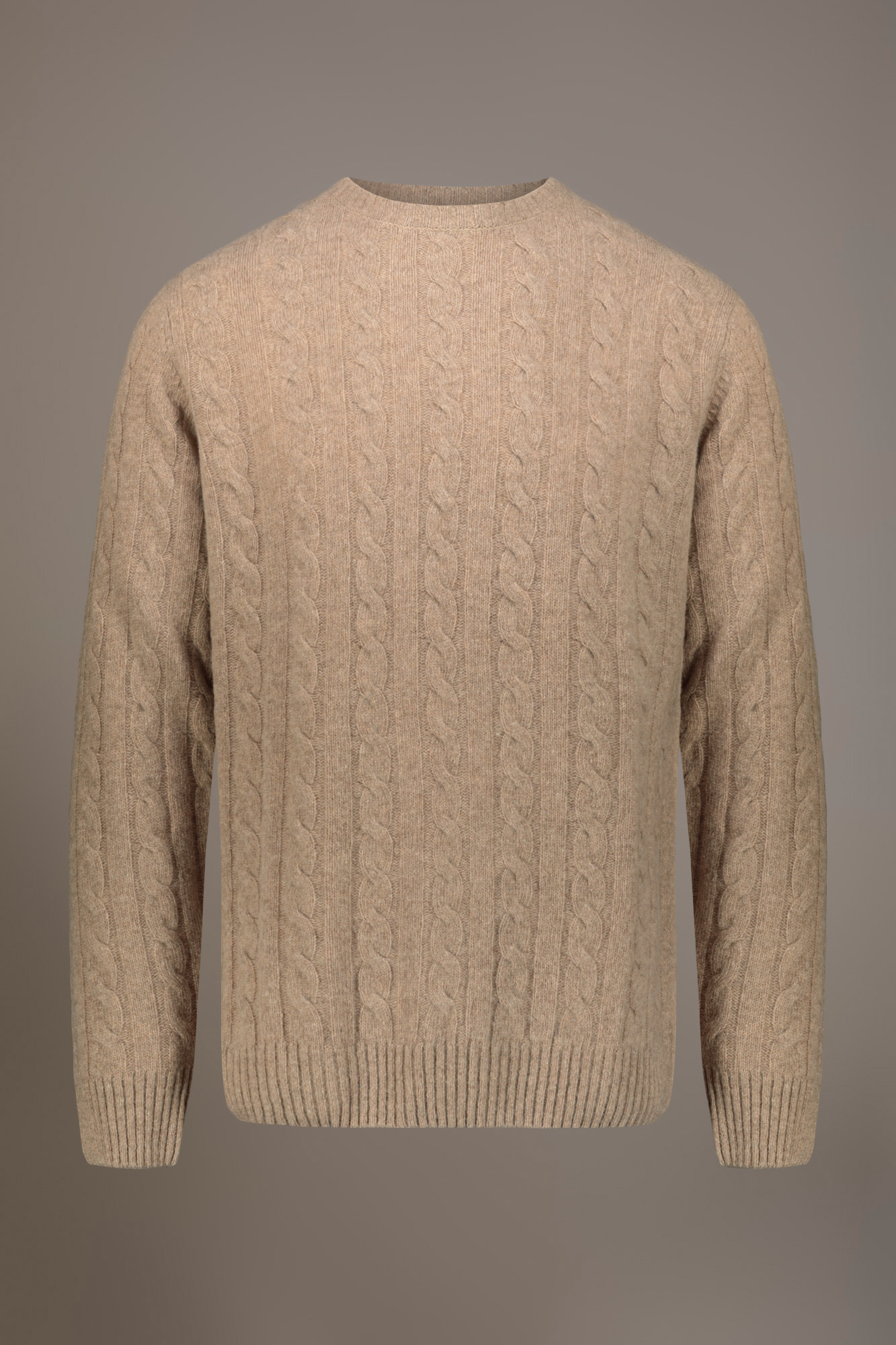 Maglia girocollo in misto lana lambswool image number null