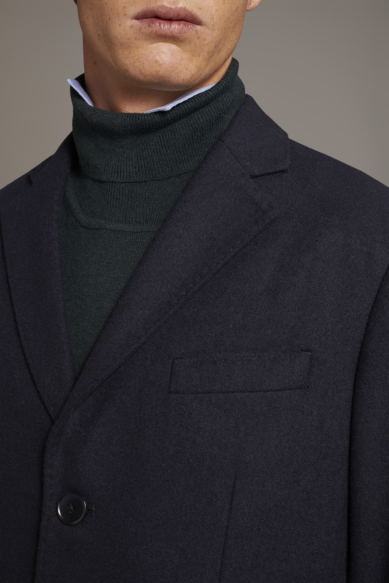 Cappotto classico monopetto misto lana image number null