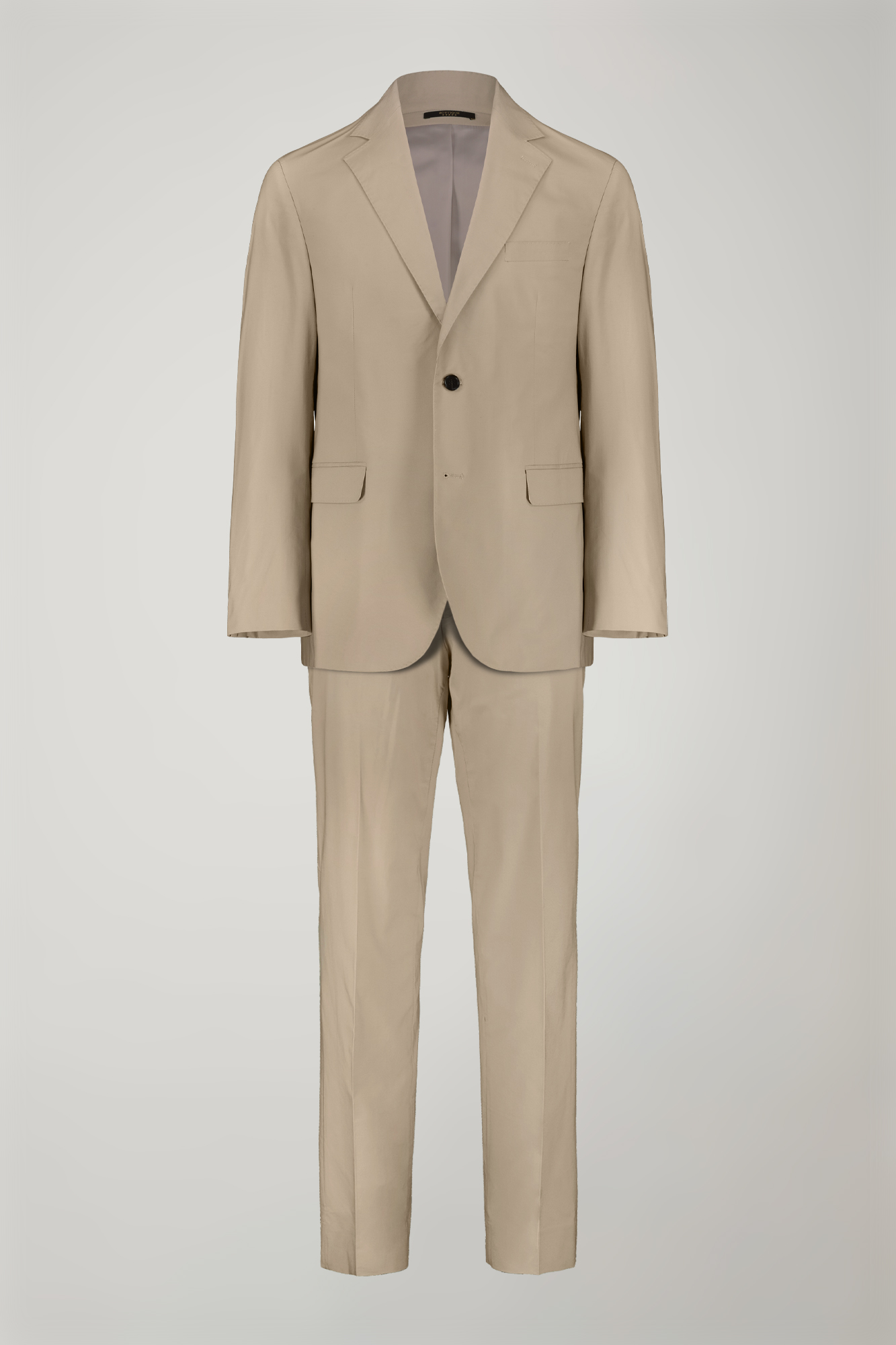 Single-breasted cotton regular fit solid color suit image number null