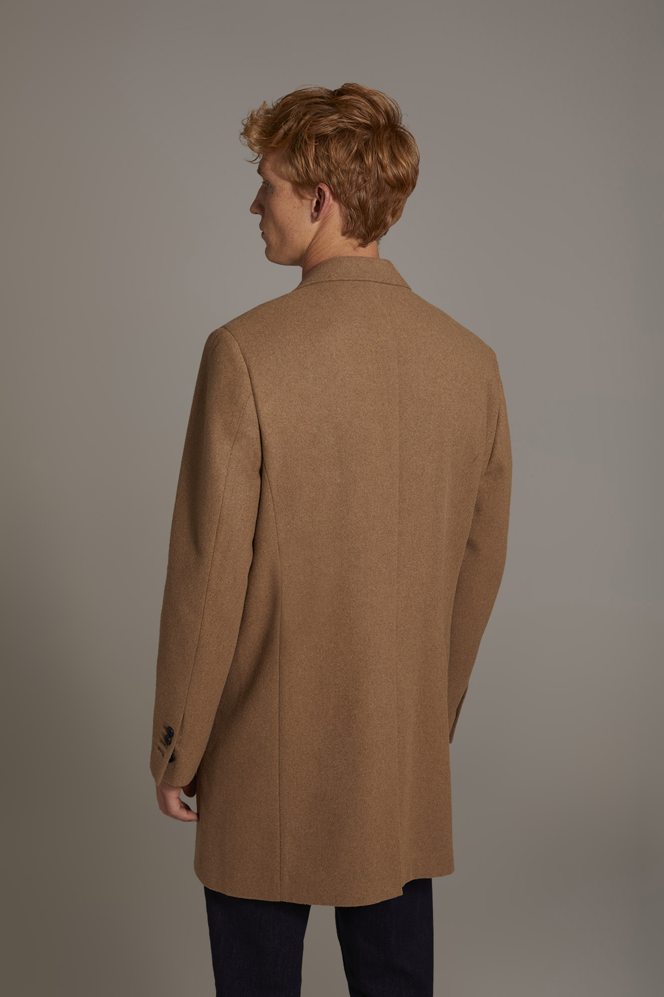 Cappotto Calvin Klein monopetto in misto lana uomo