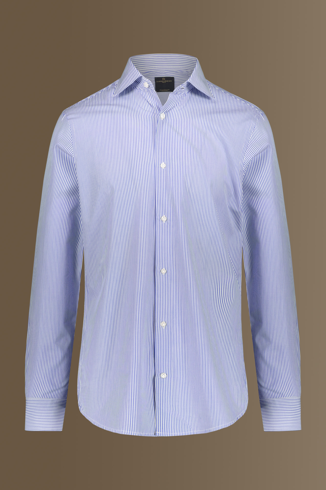 Camicia classica collo francese tinto filo a righe image number null